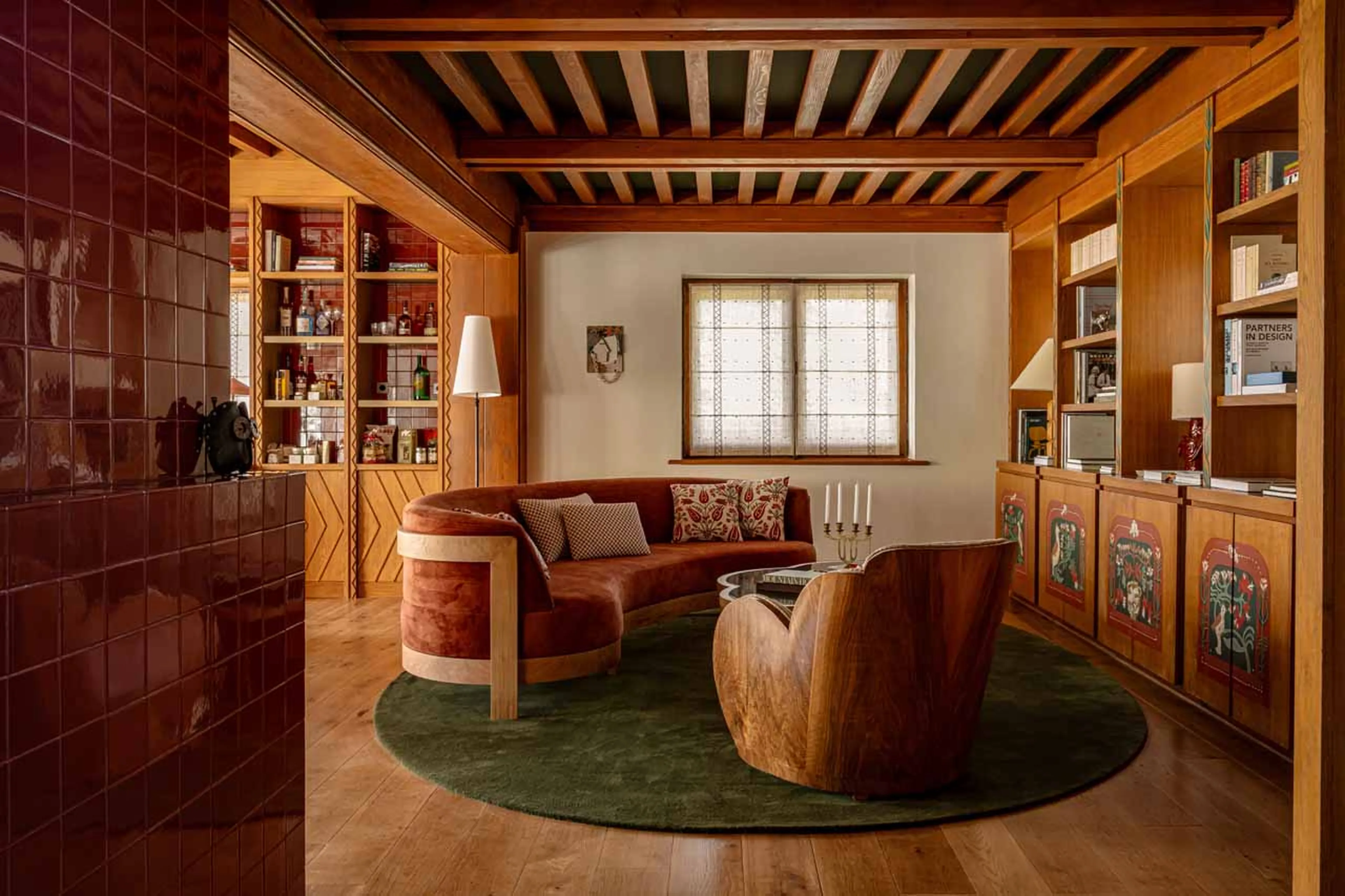 Living area seating at Chalet Le Sarto in Megeve