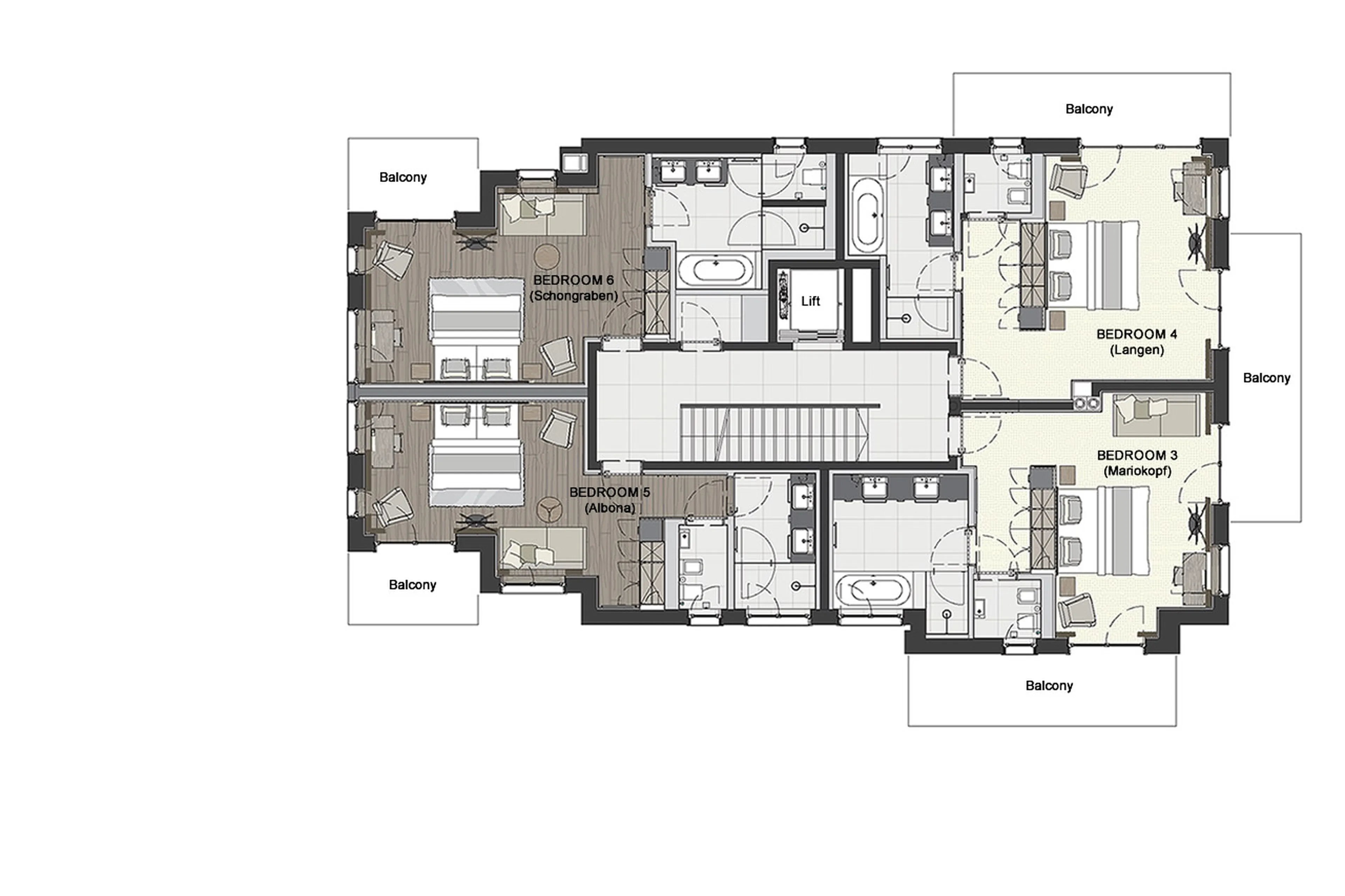 Level 1 at Chalet Lena in St Anton
