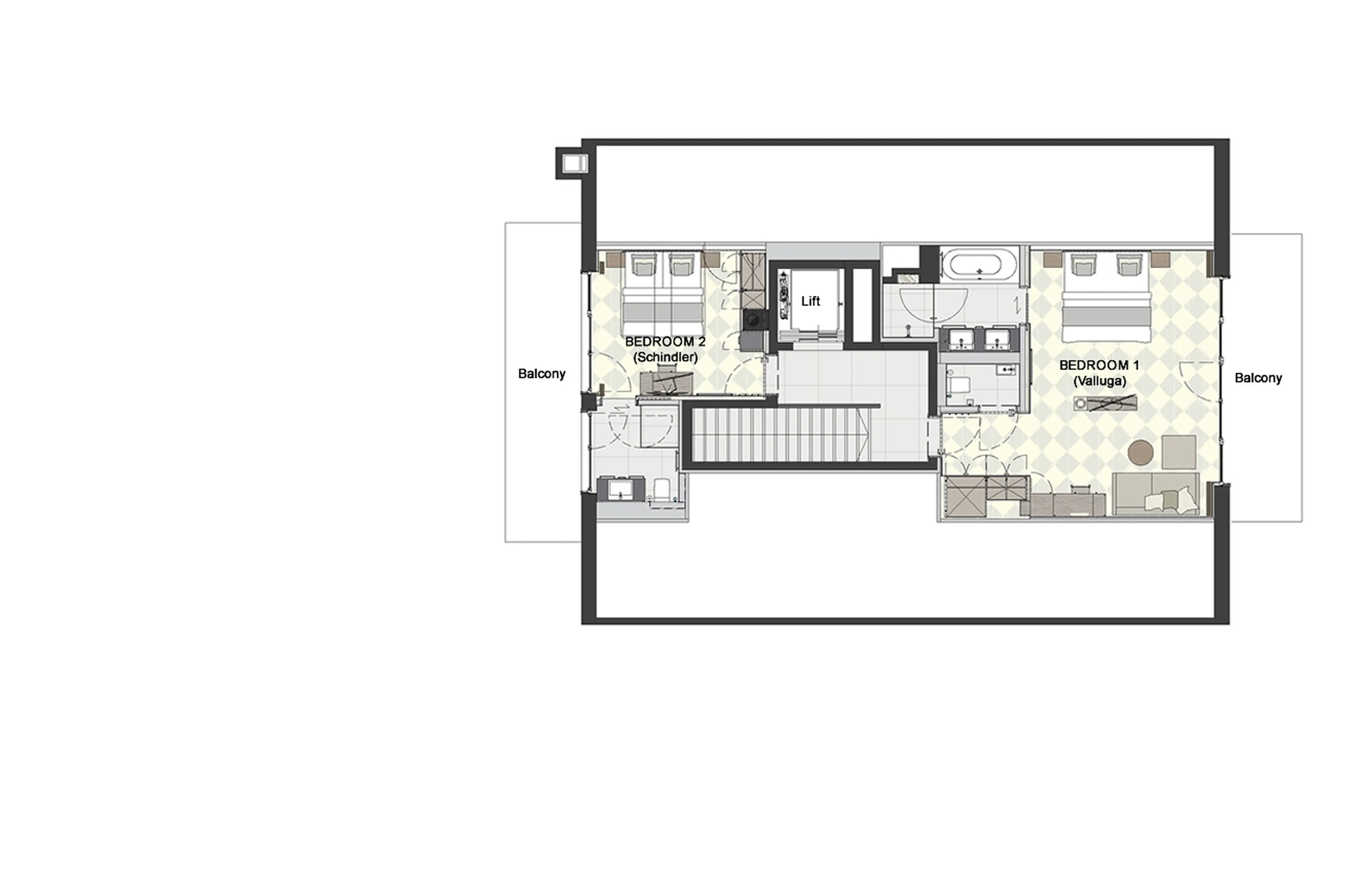 Second level at Chalet Lena in St Anton