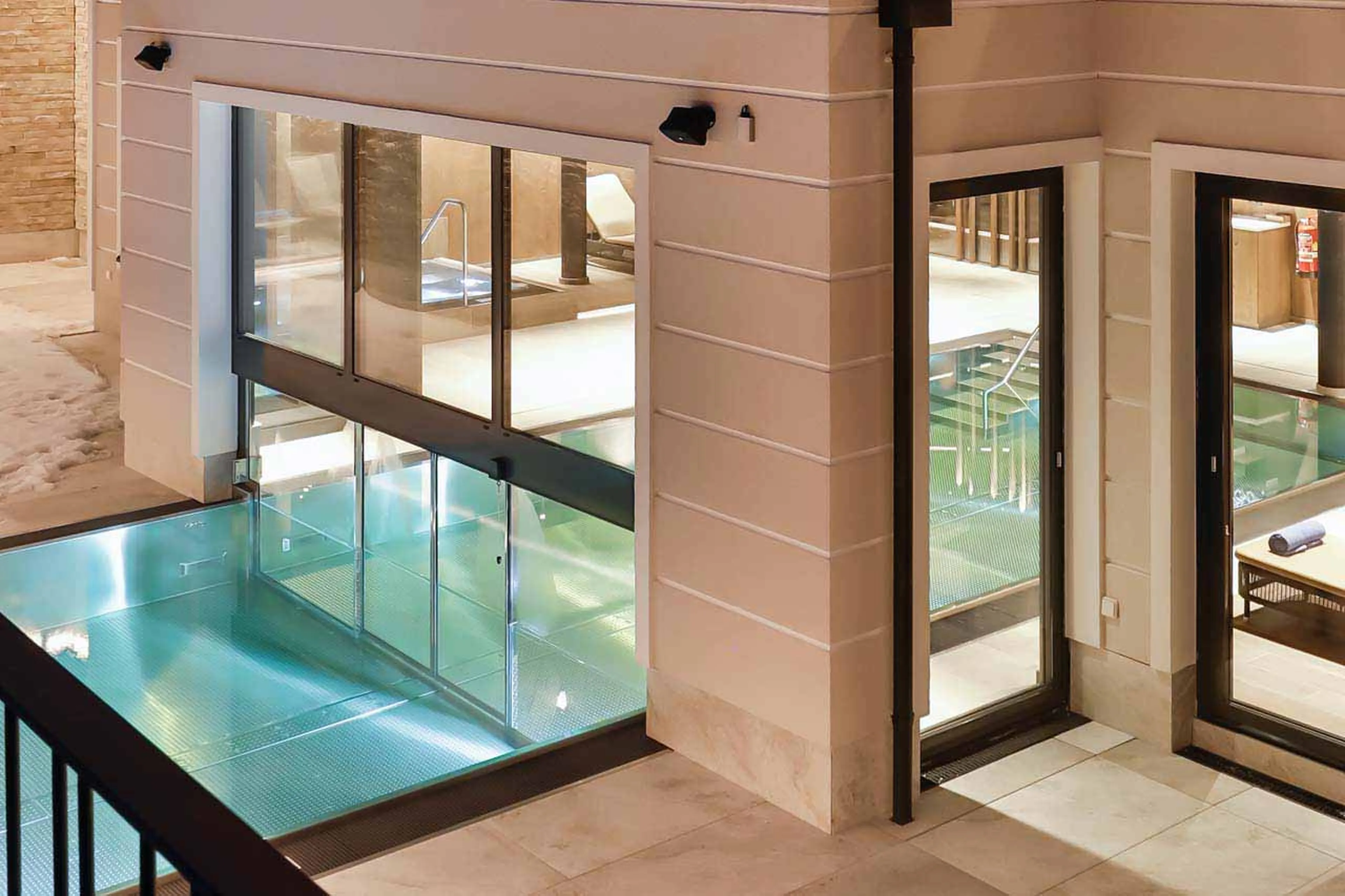 Outdoor pool section at Chalet Lena in St Anton