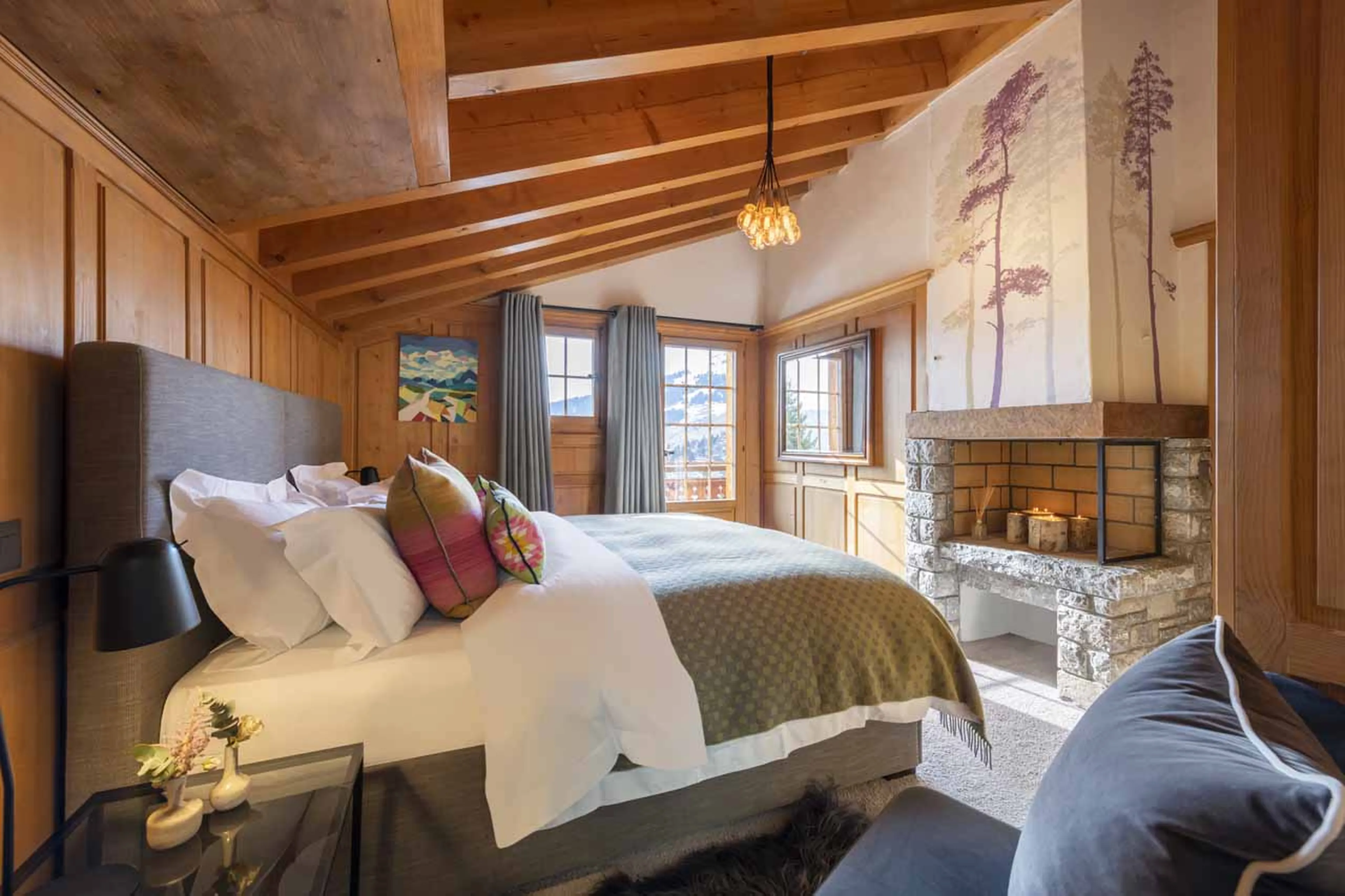 Bedroom one in Chalet Les Attelas in Verbier