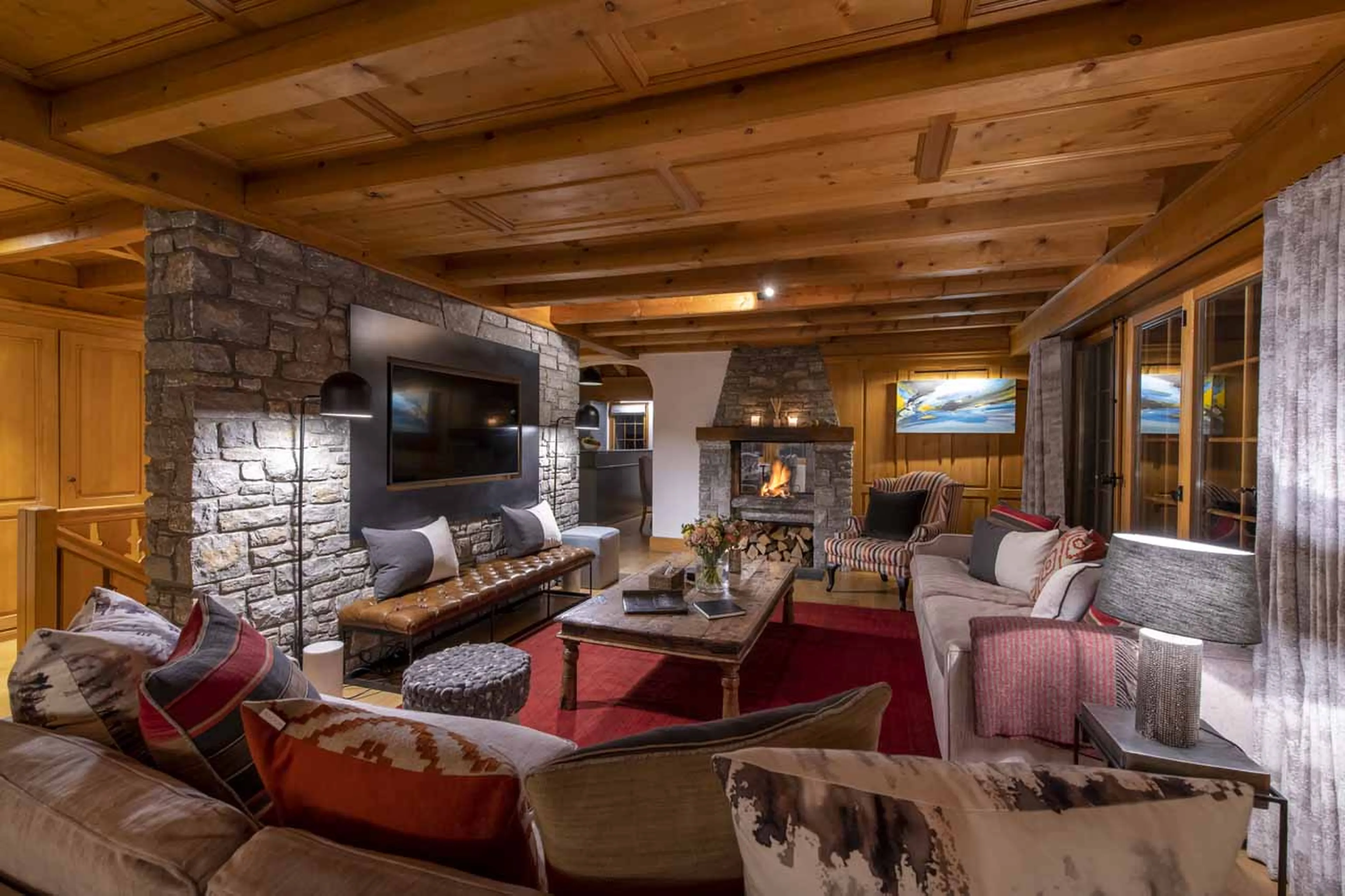 Living room in Chalet Les Attelas in Verbier