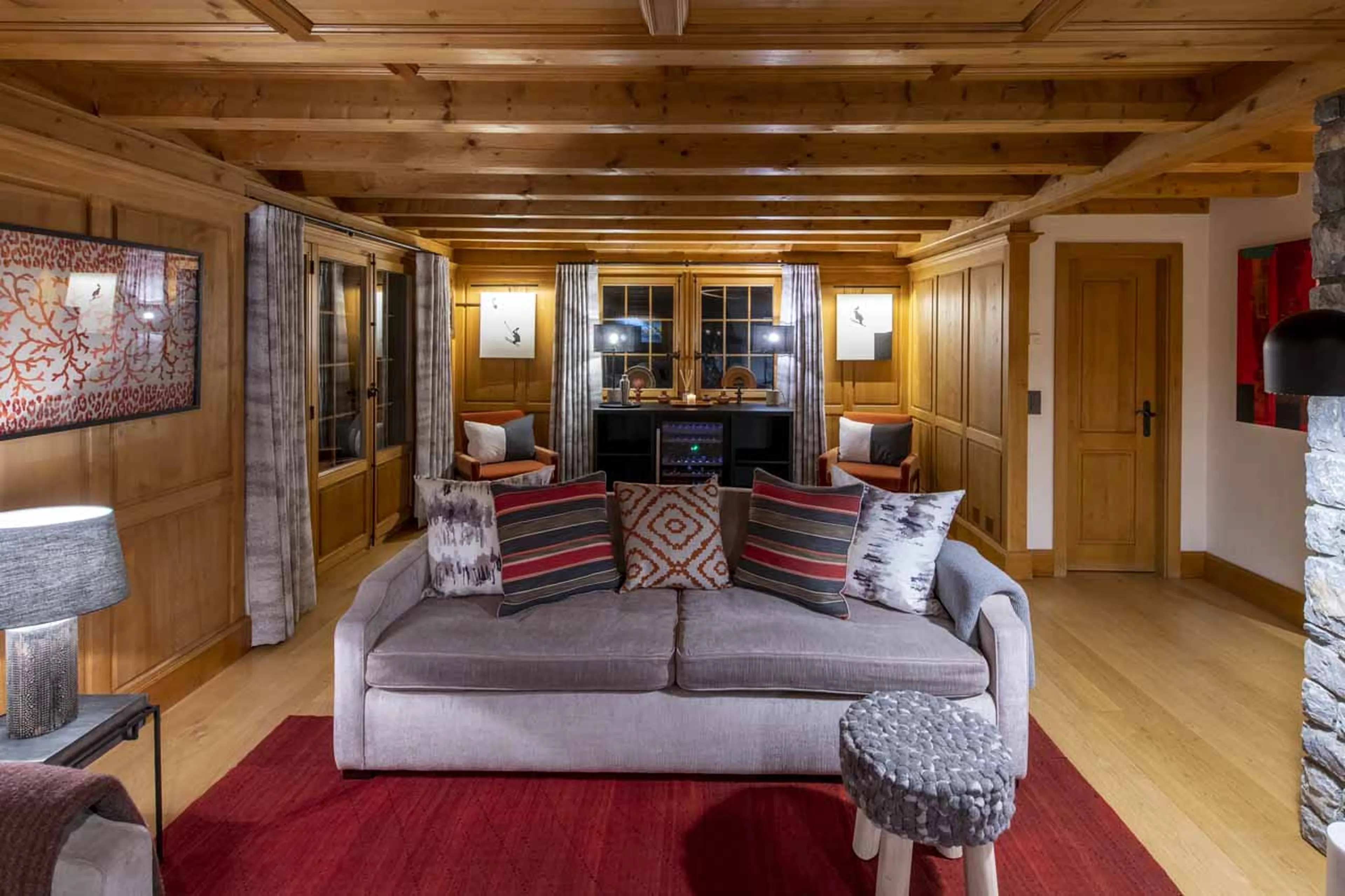 Sofas at Chalet Les Attelas in Verbier