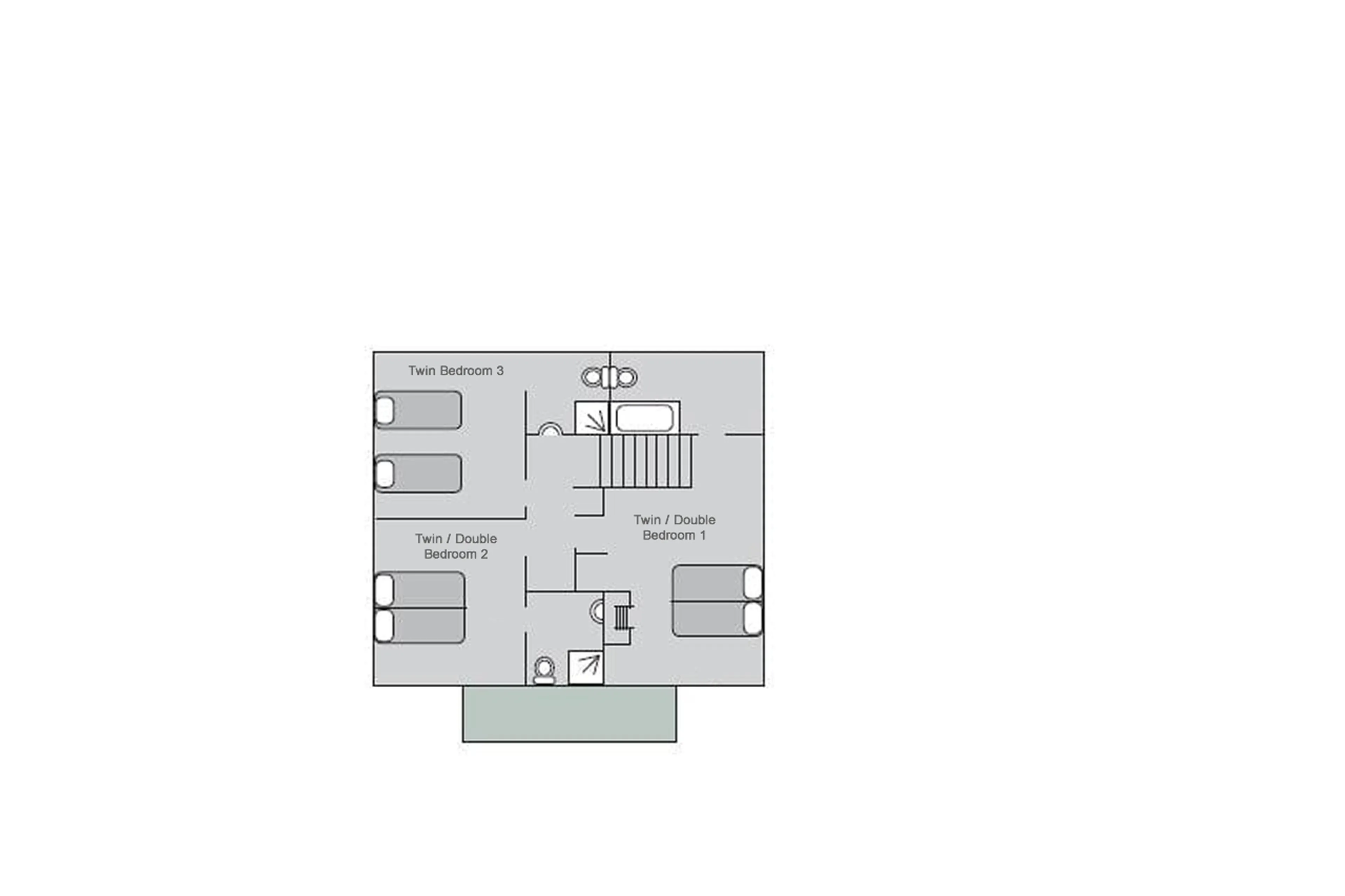 Level 2 floorplan of Chalet Les Attelas in Verbier