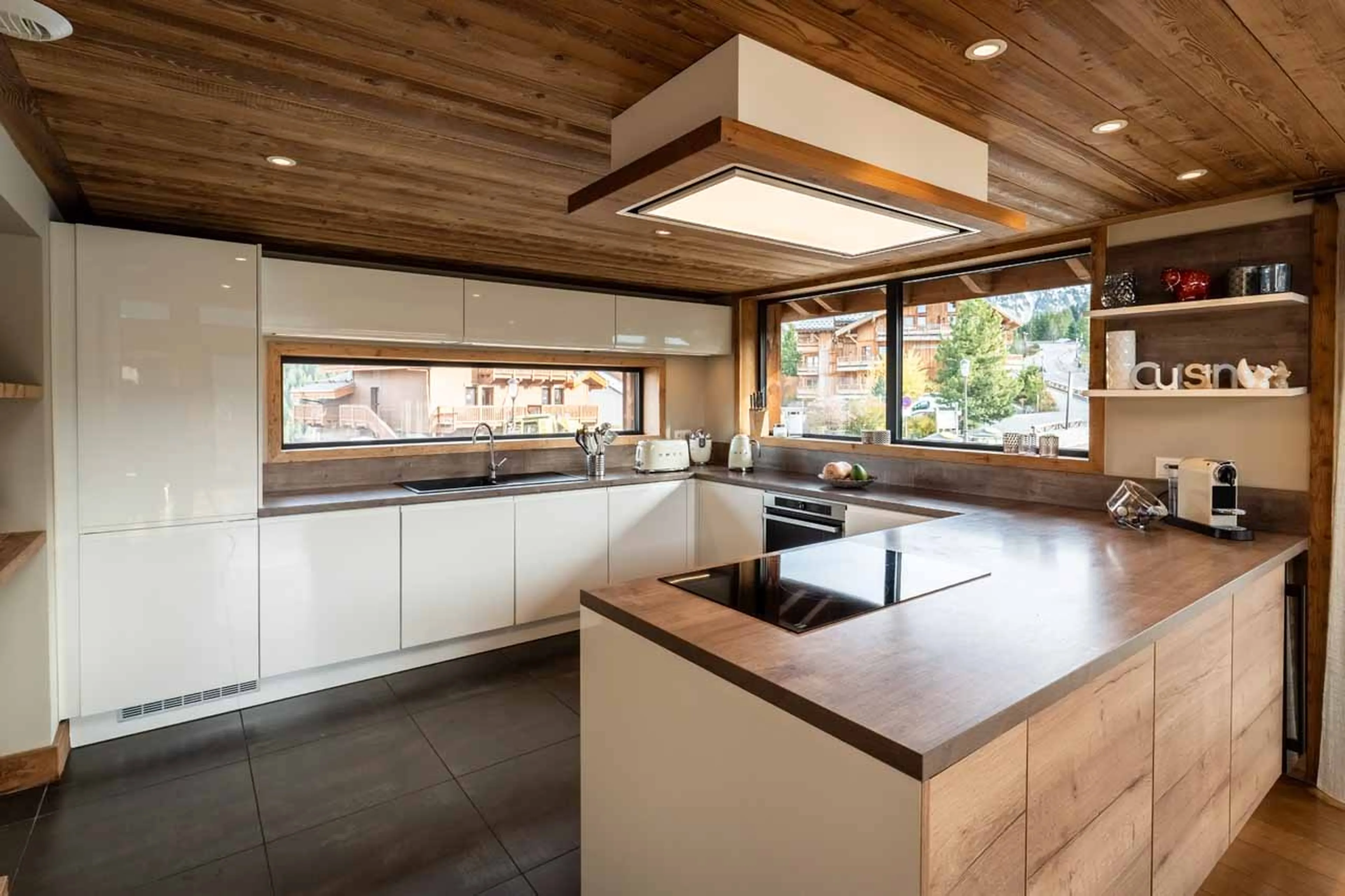 Kitchen at Chalet Les Clarines d'Or in Courchevel 1650