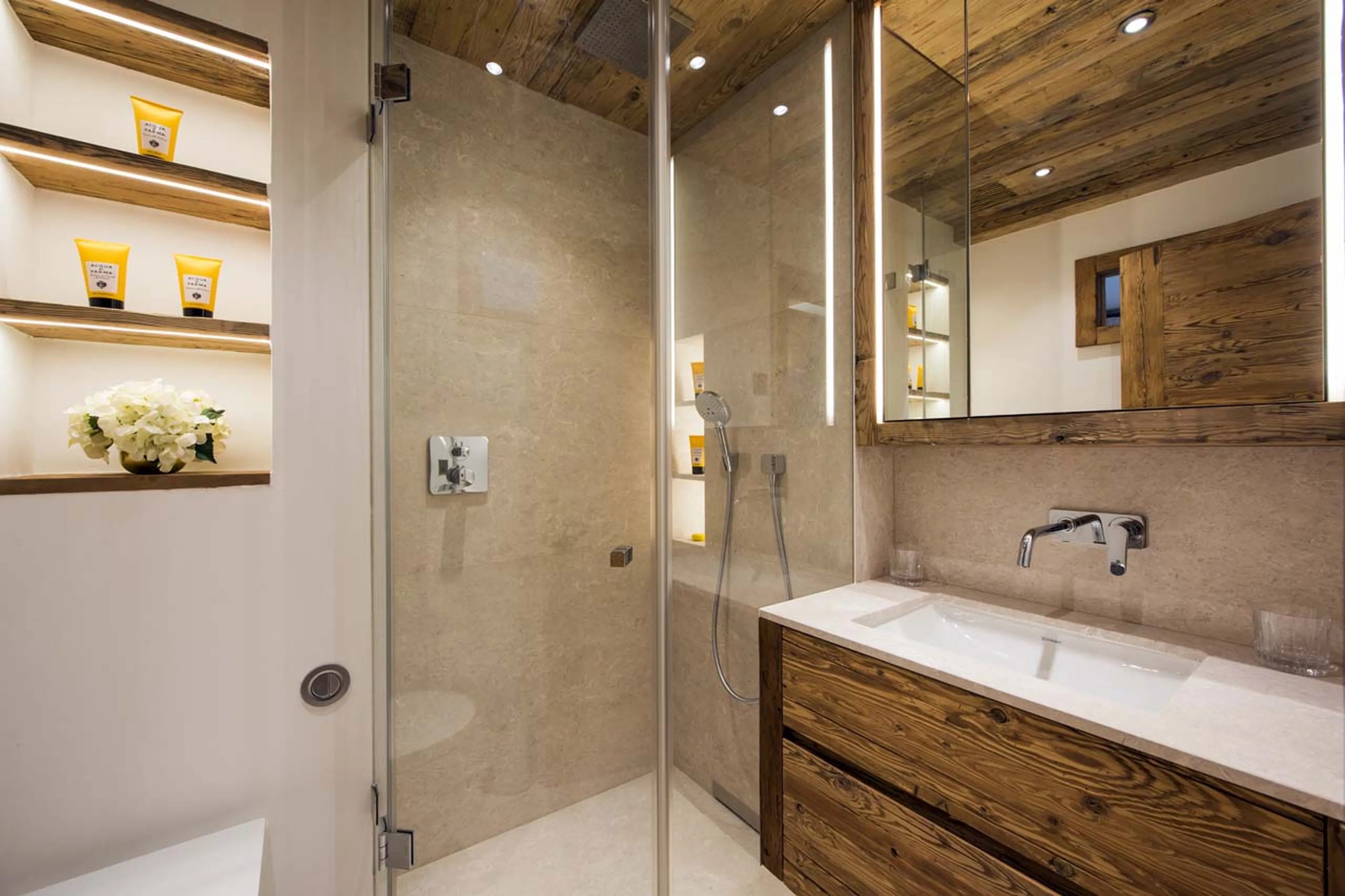 Bathroom two at Chalet Les Etrennes in Verbier