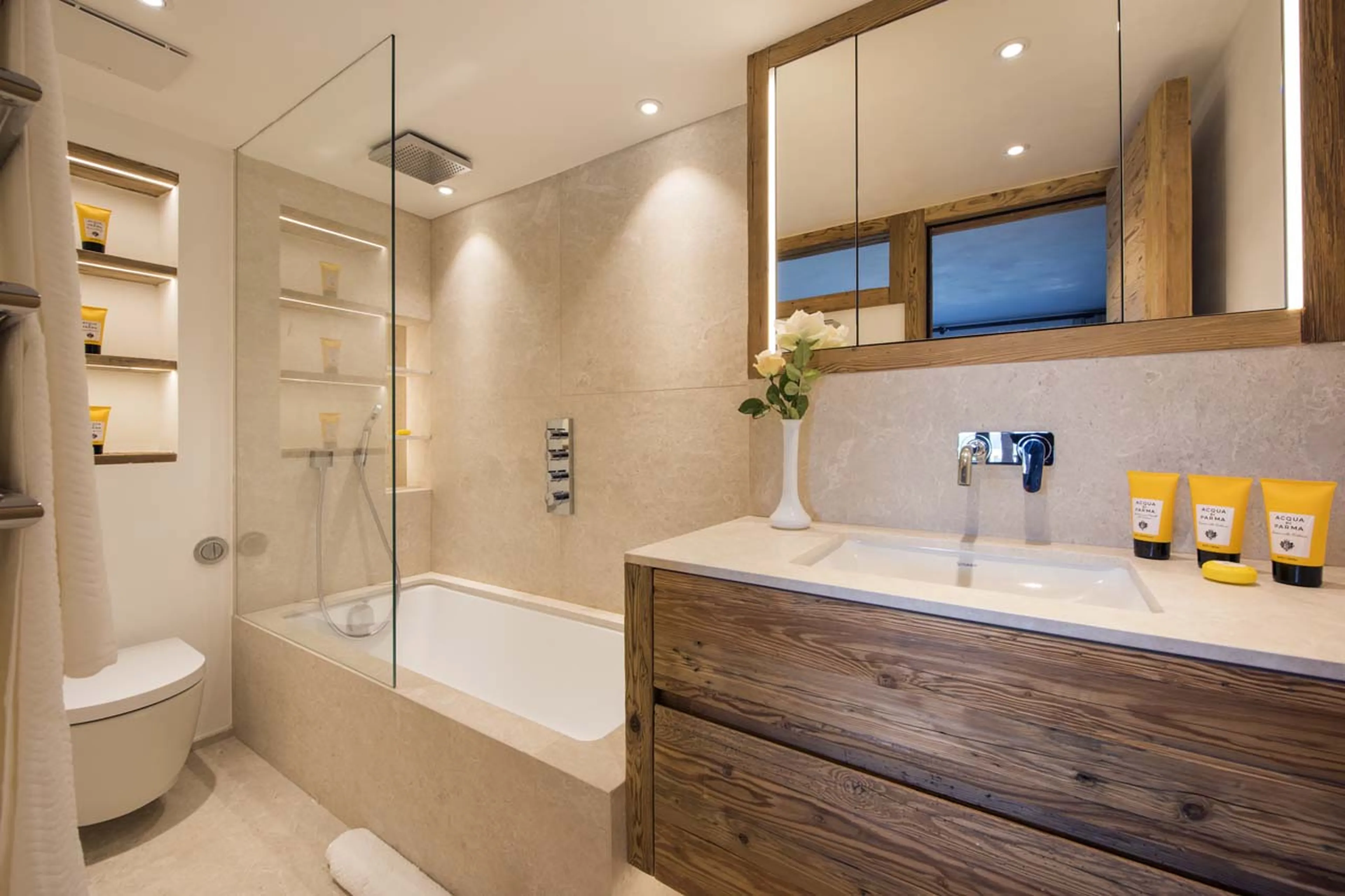 Bathroom five at Chalet Les Etrennes in Verbier