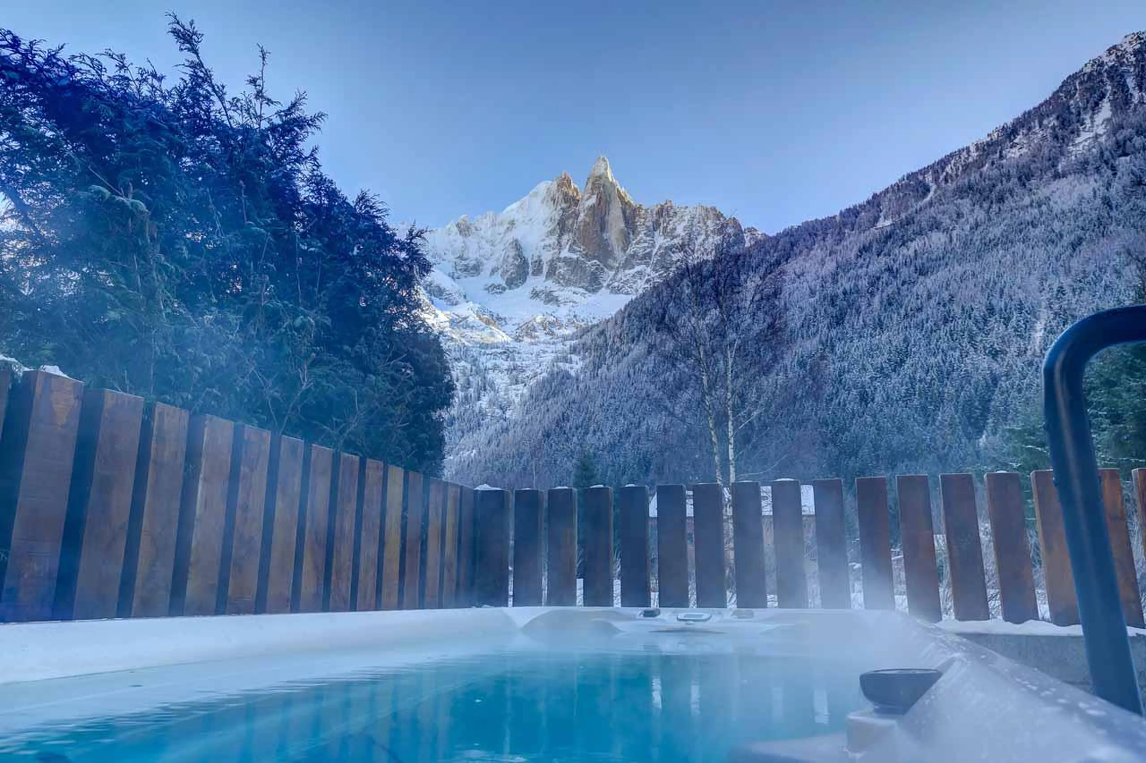 Hot tub at Chalet Les Melezes in Chamonix