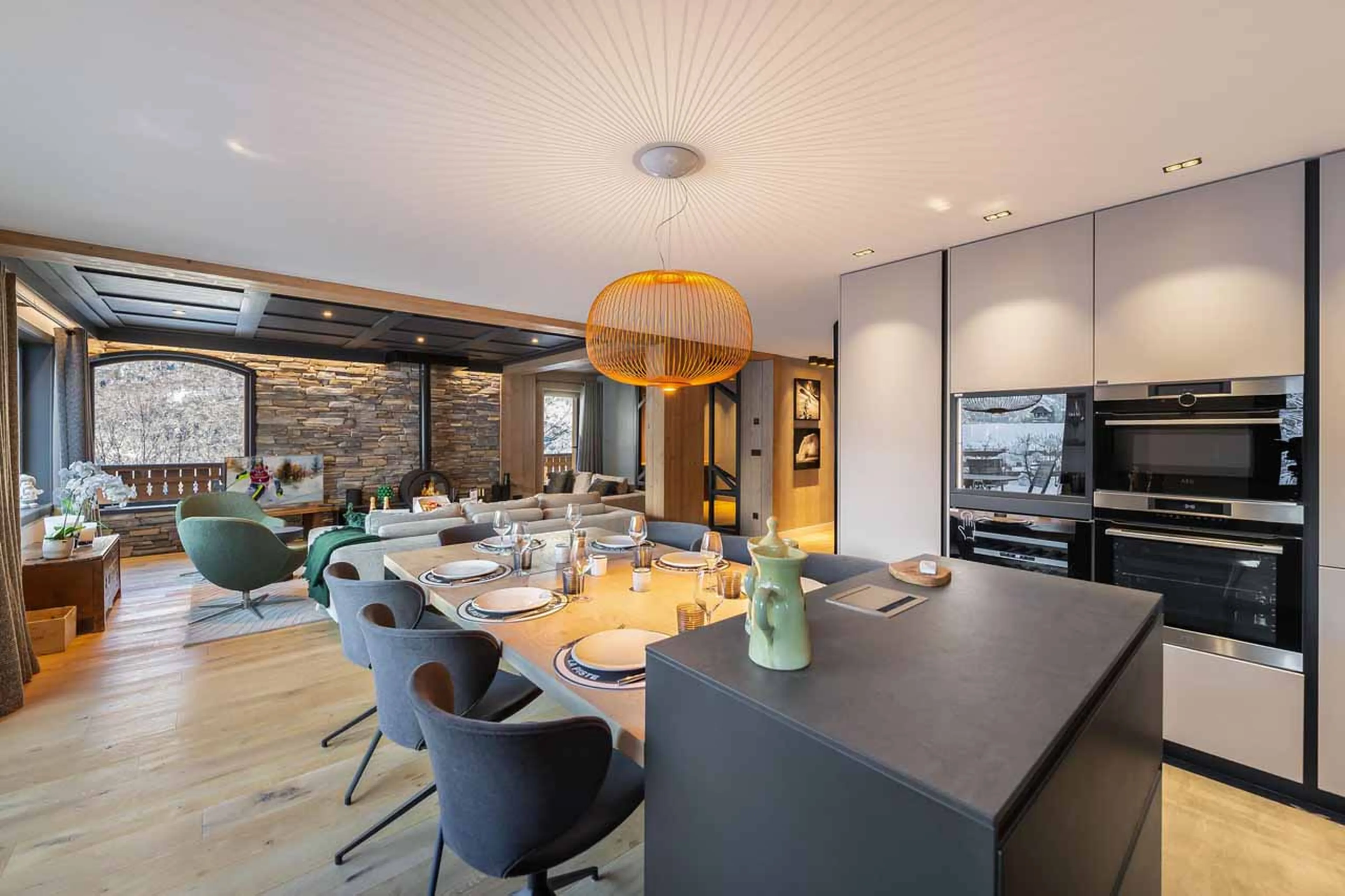Dining area at Chalet Les Morilles in Meribel