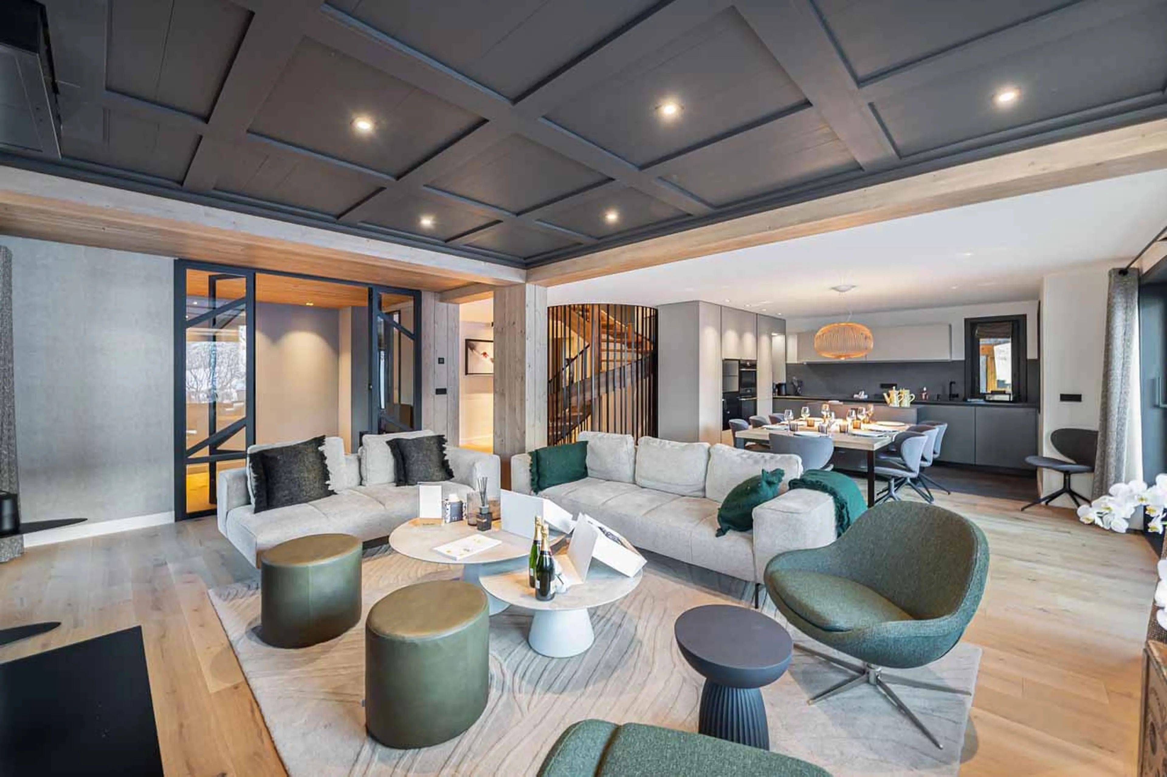 Living area at Chalet Les Morilles in Meribel