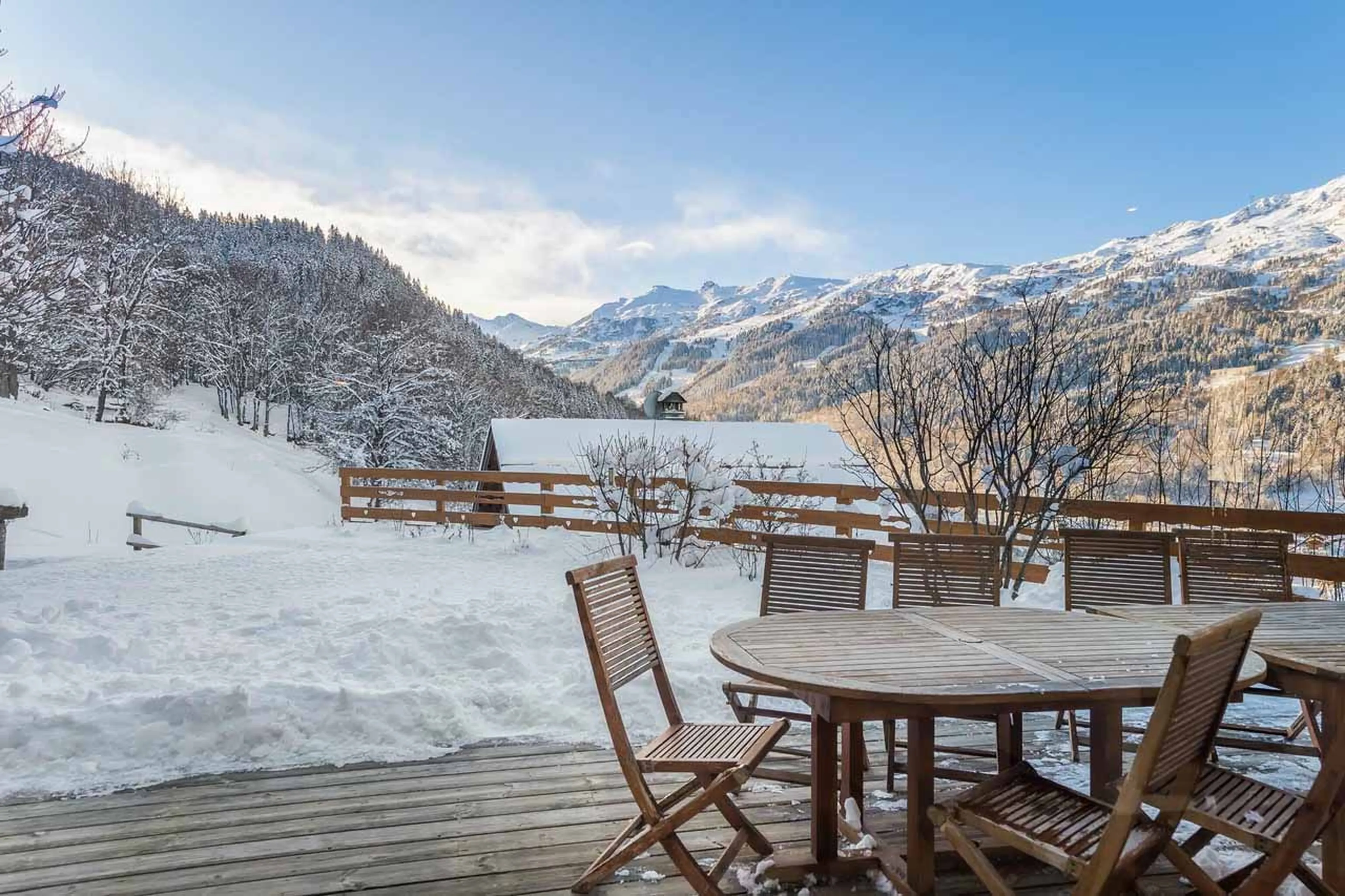 Terrace at Chalet Les Morilles in Meribel