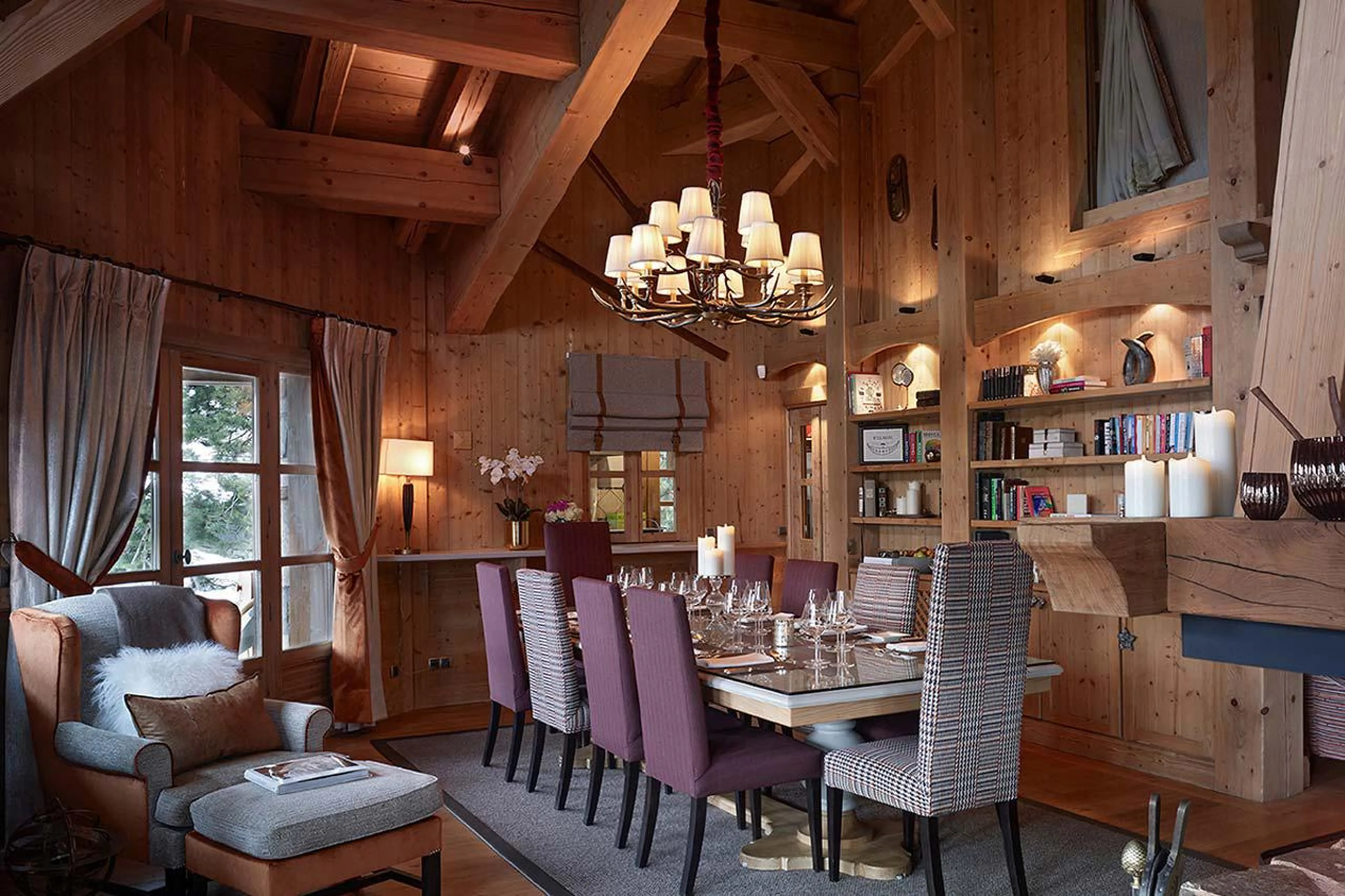 Dining area at Chalet Les Sorbiers in Courchevel 1850