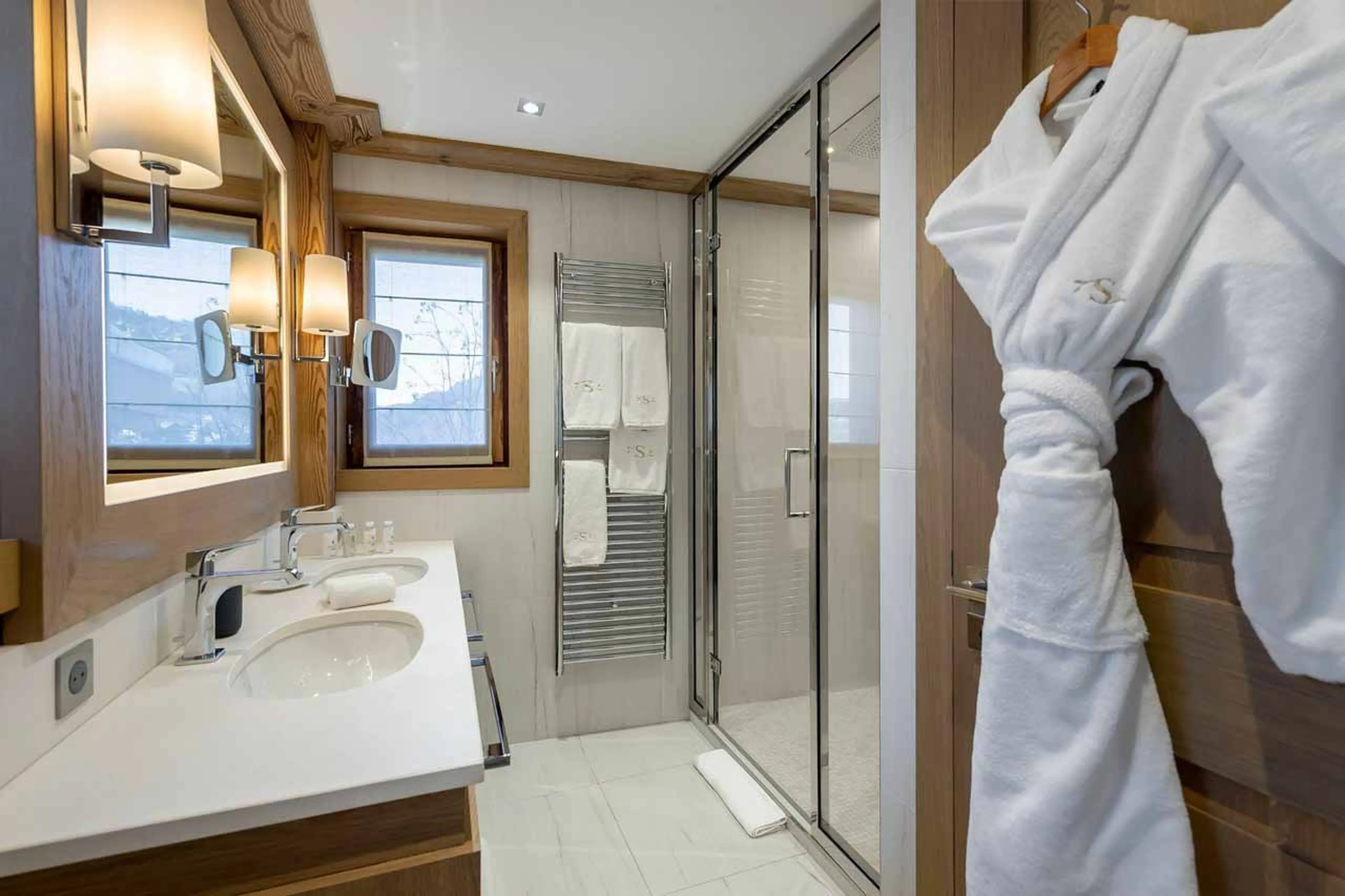 Shower room at Chalet Les Sorbiers in Meribel