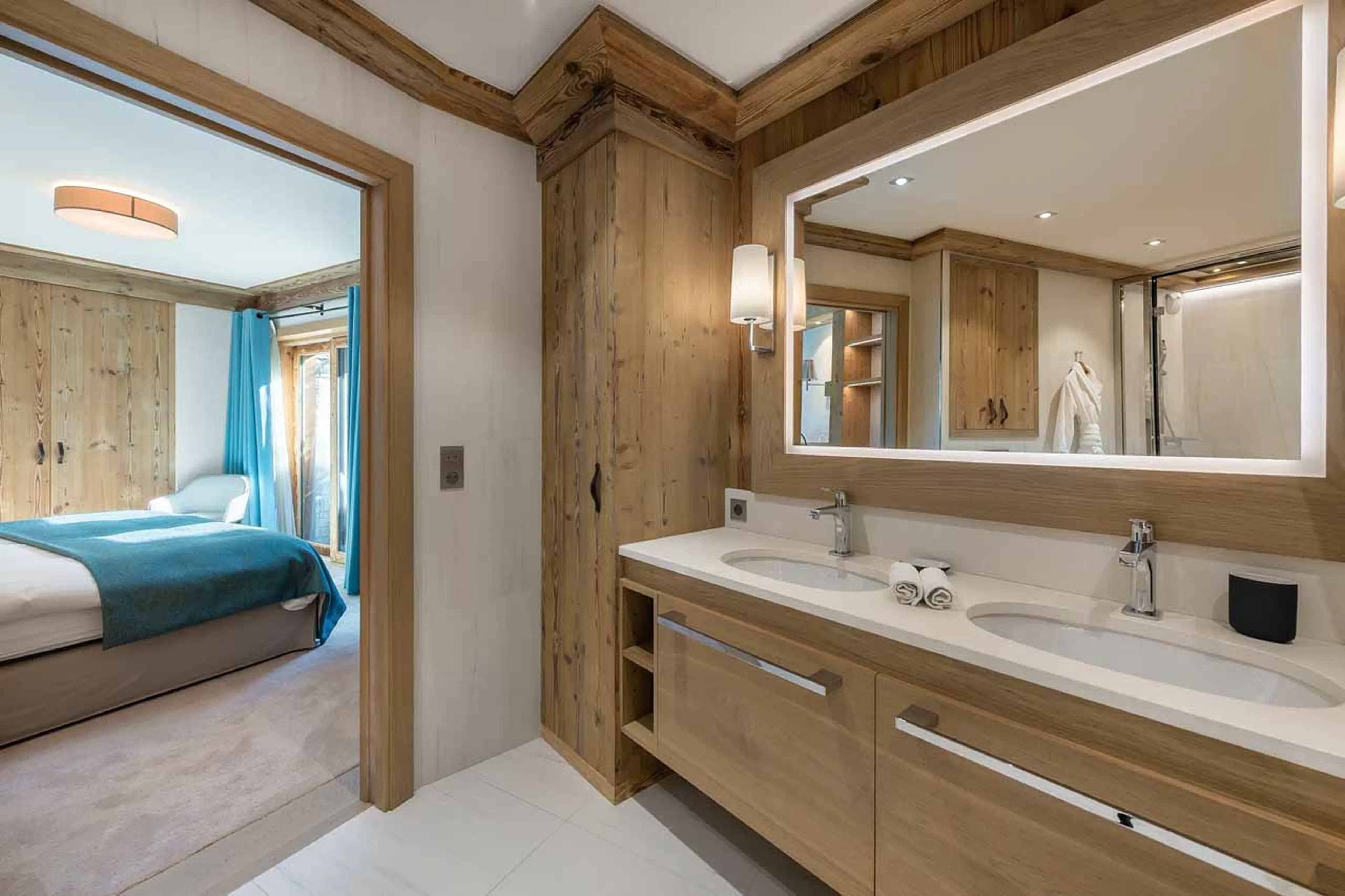 En-suite shower room at Chalet Les Sorbiers in Meribel