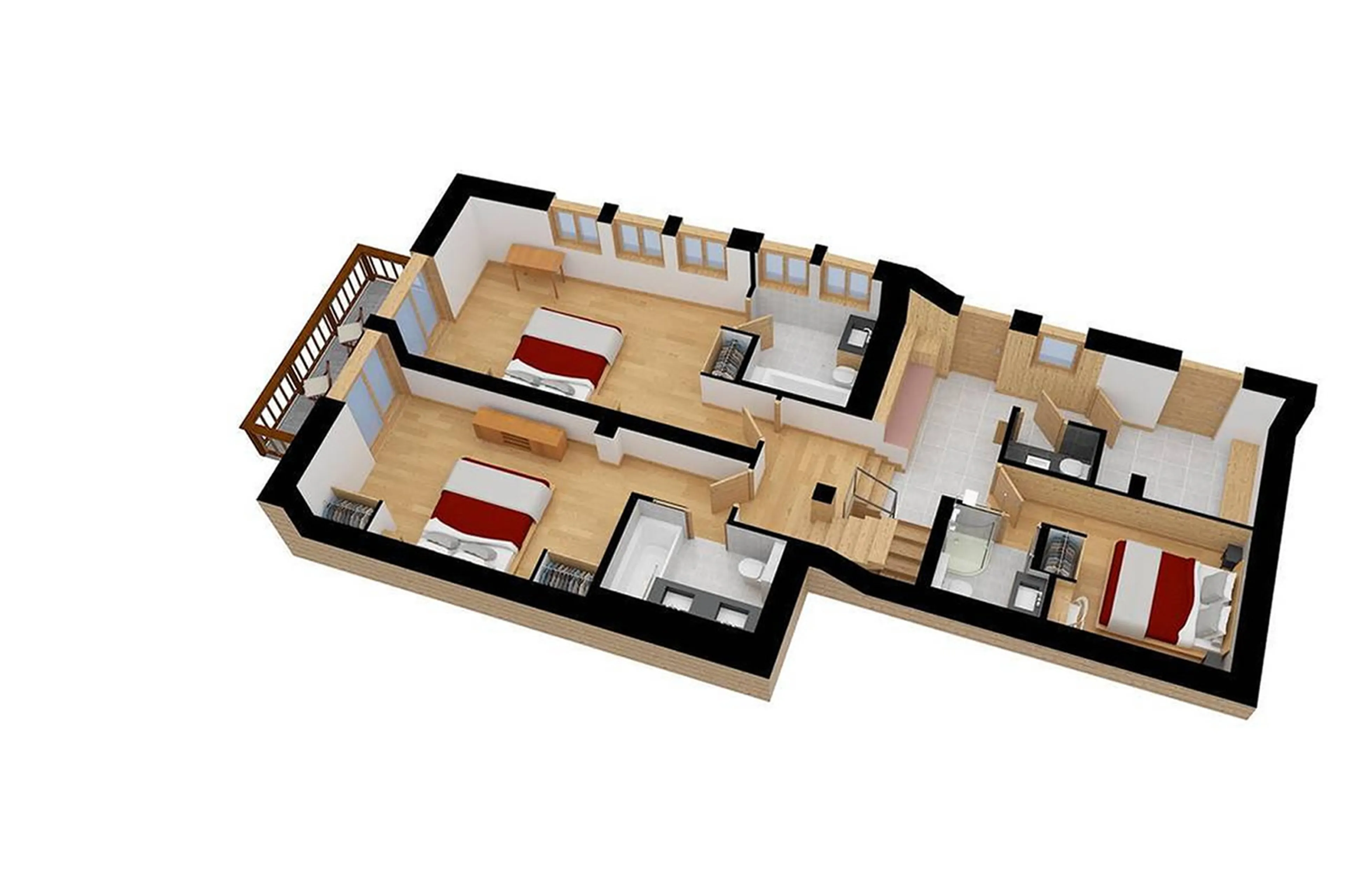 Level 1 floor plan of Chalet Les Voutes in Meribel