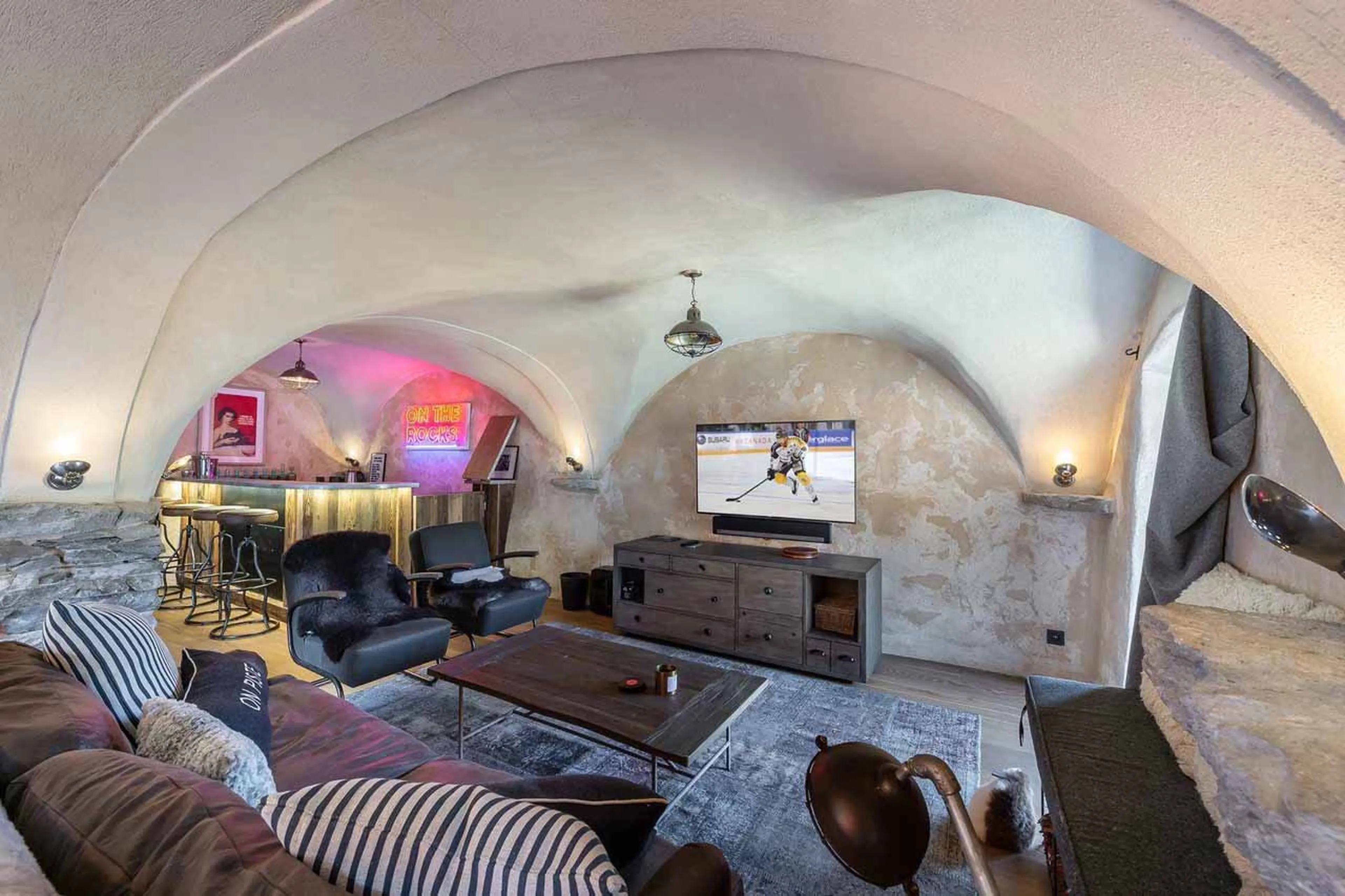 TV lounge at Chalet Les Voutes in Meribel