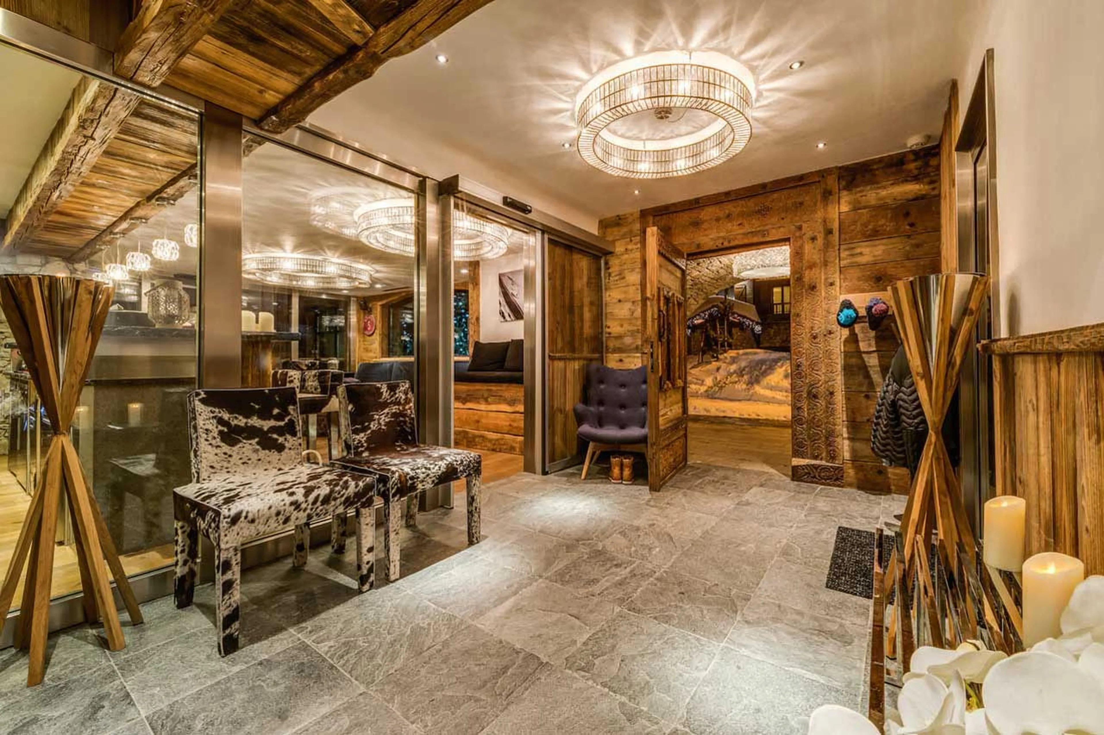Entrance hall at Chalet Lhotse in Val d’ Isere