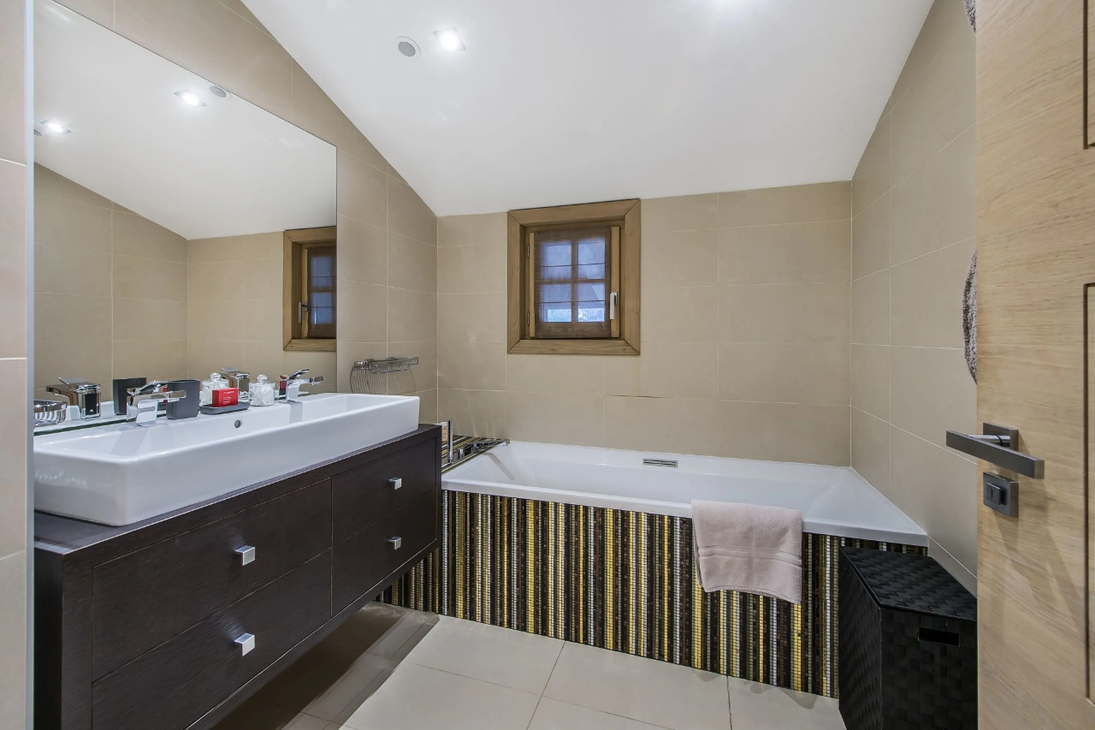 Bedroom three at Chalet Licornes de Neiges in Courchevel 1650