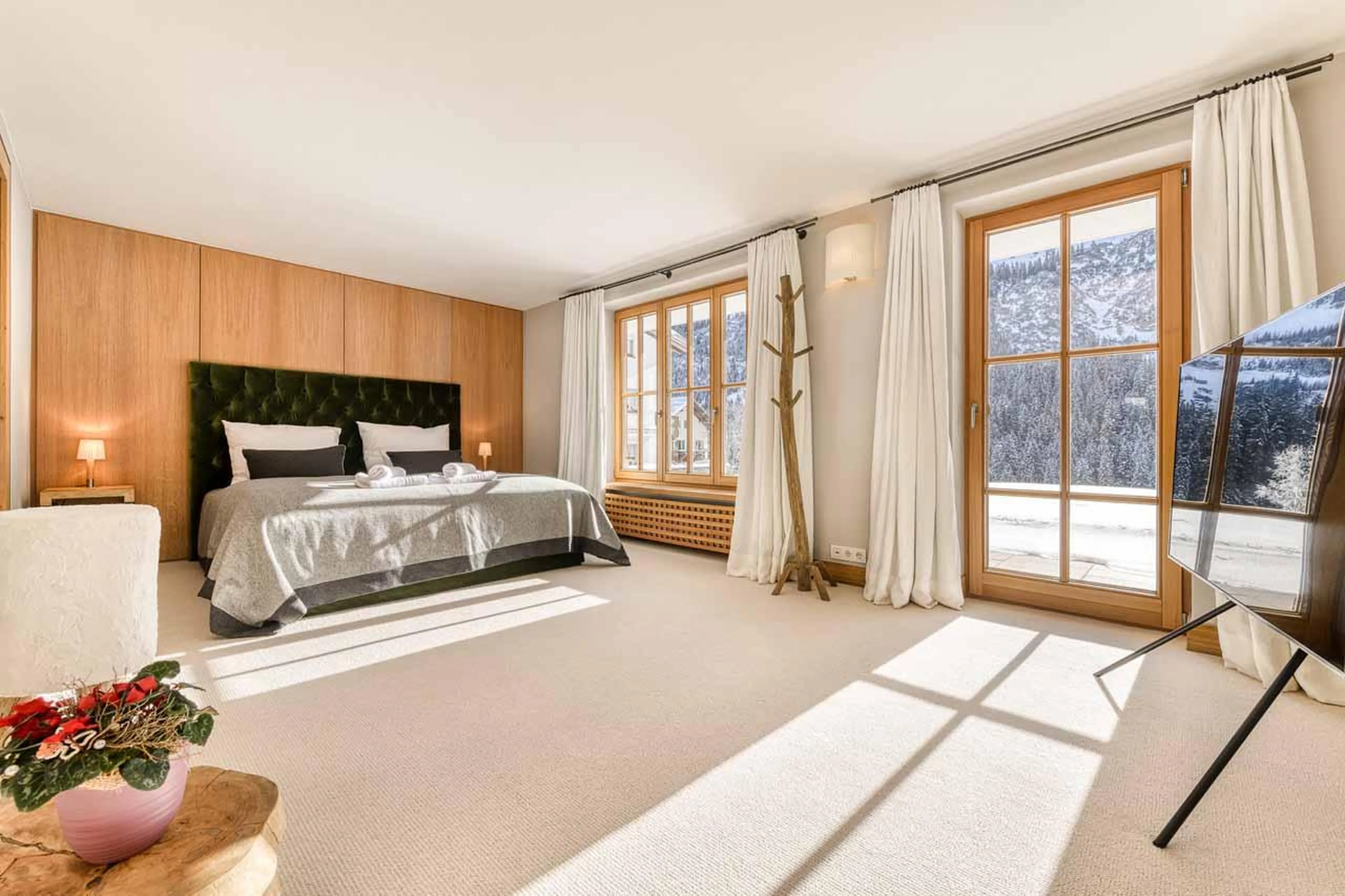 Bedroom three at Chalet Lilly in Zug
