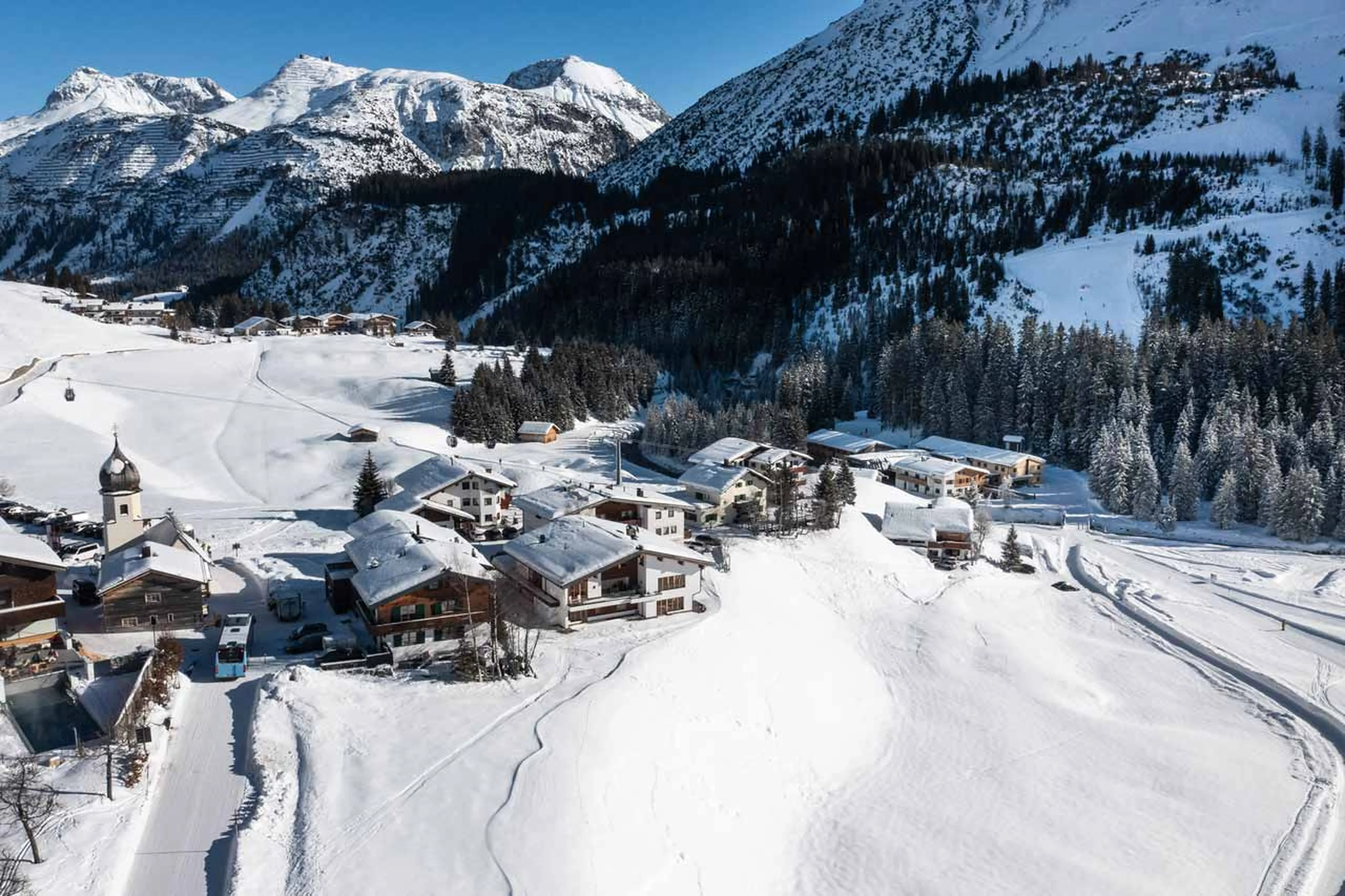Aerial view of Chalet Lilly in Zug