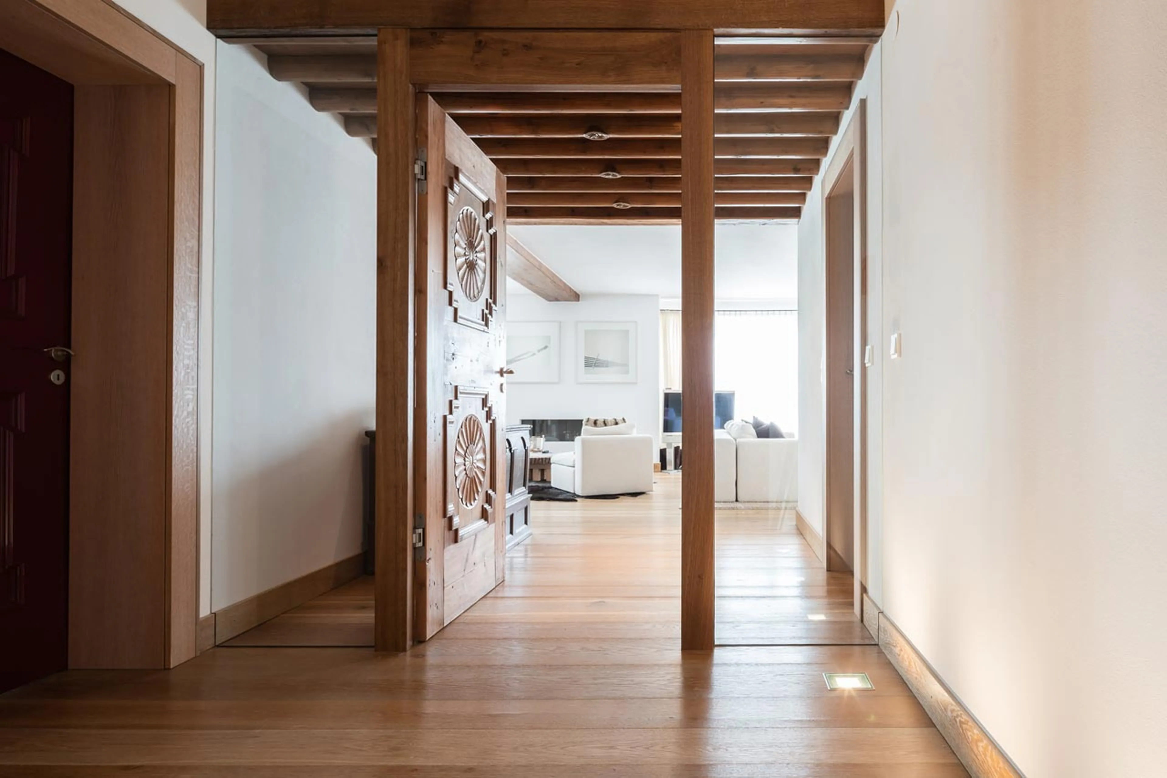 Entrance to living area at Chalet Lilly in Zug