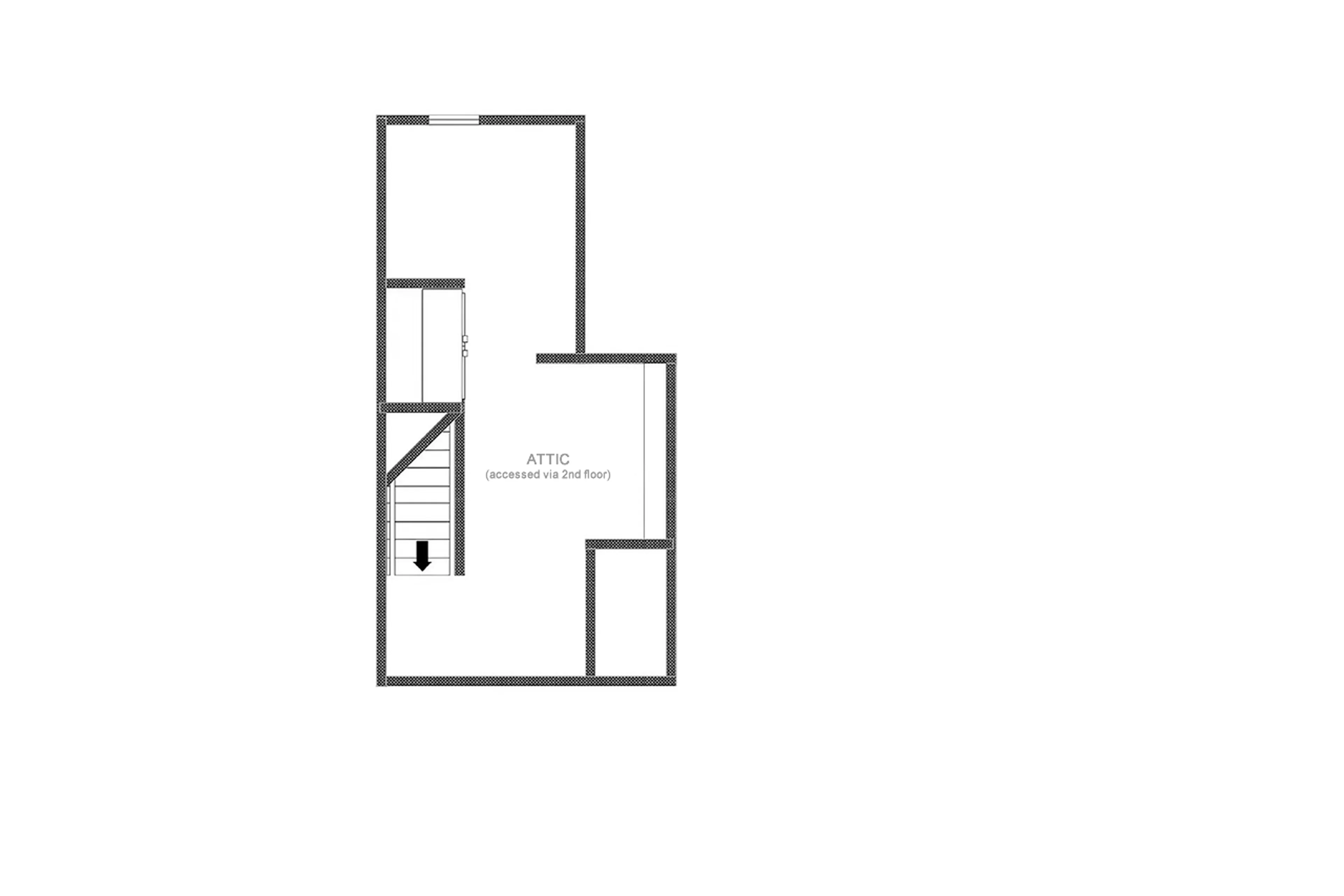 Attic floor plan of Chalet L'Orchidée in Meribel