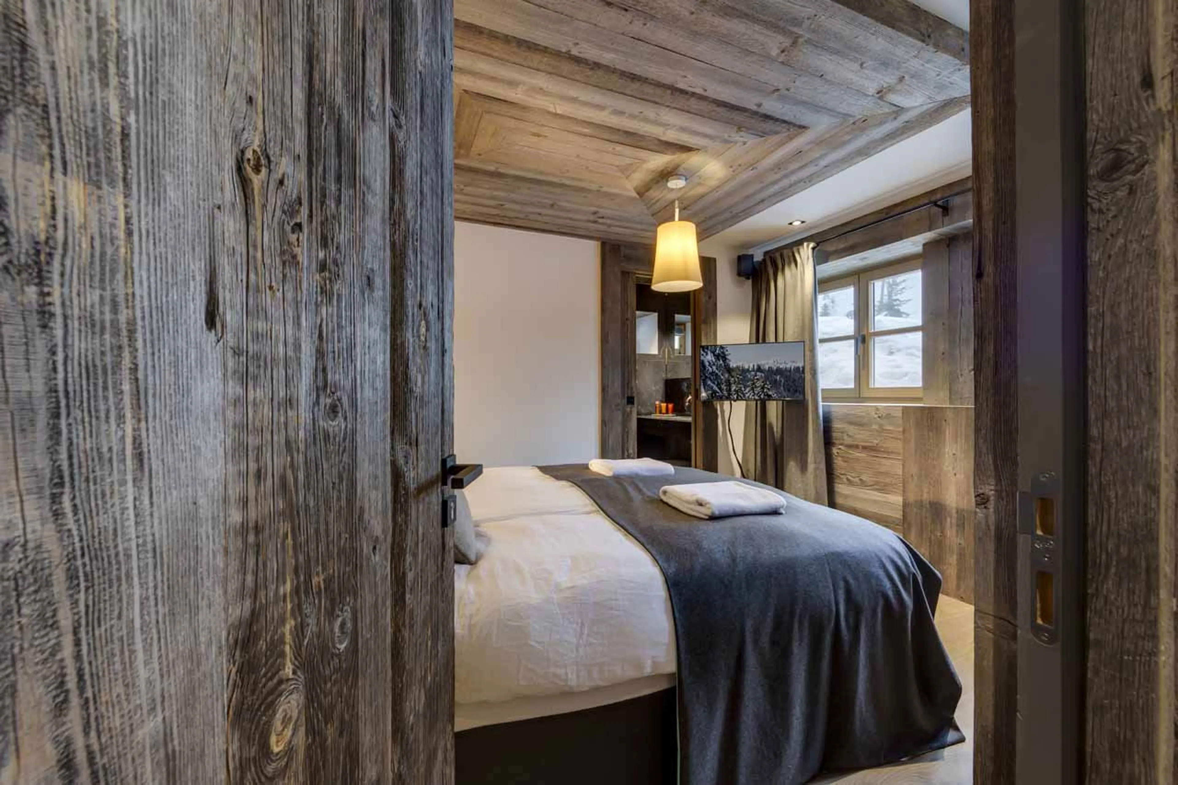 Bedroom 4 entrance at Chalet Loup in Val d'Isere