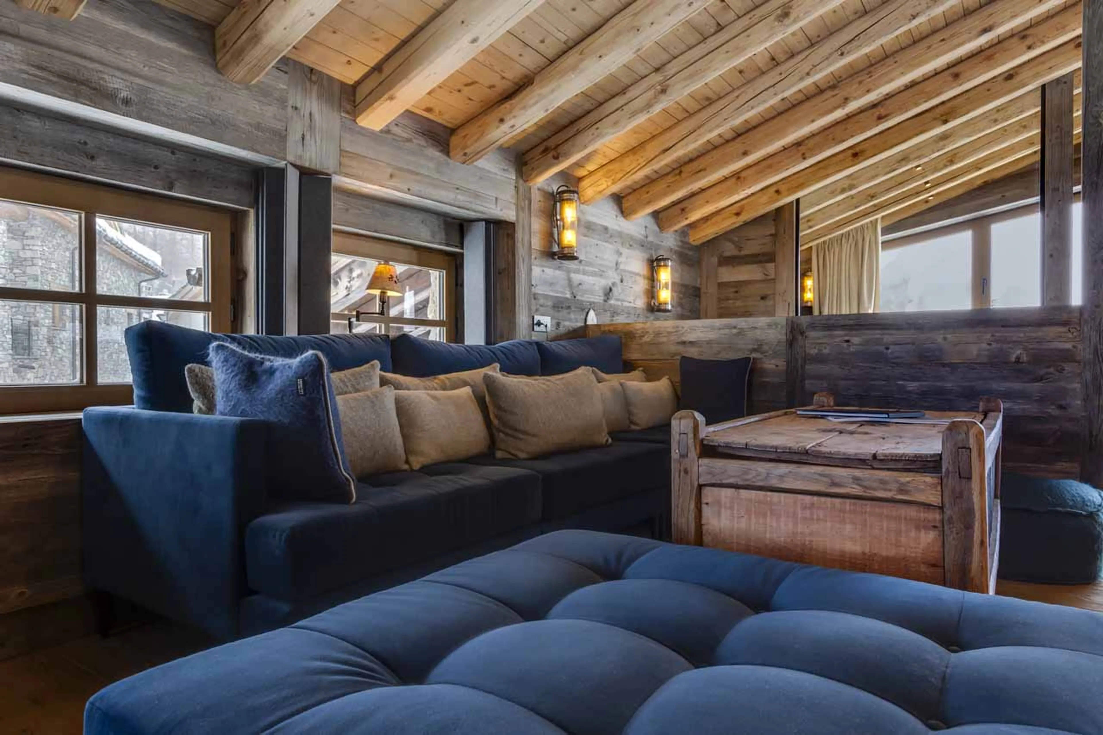 Living area at Chalet Loup in Val d'Isere
