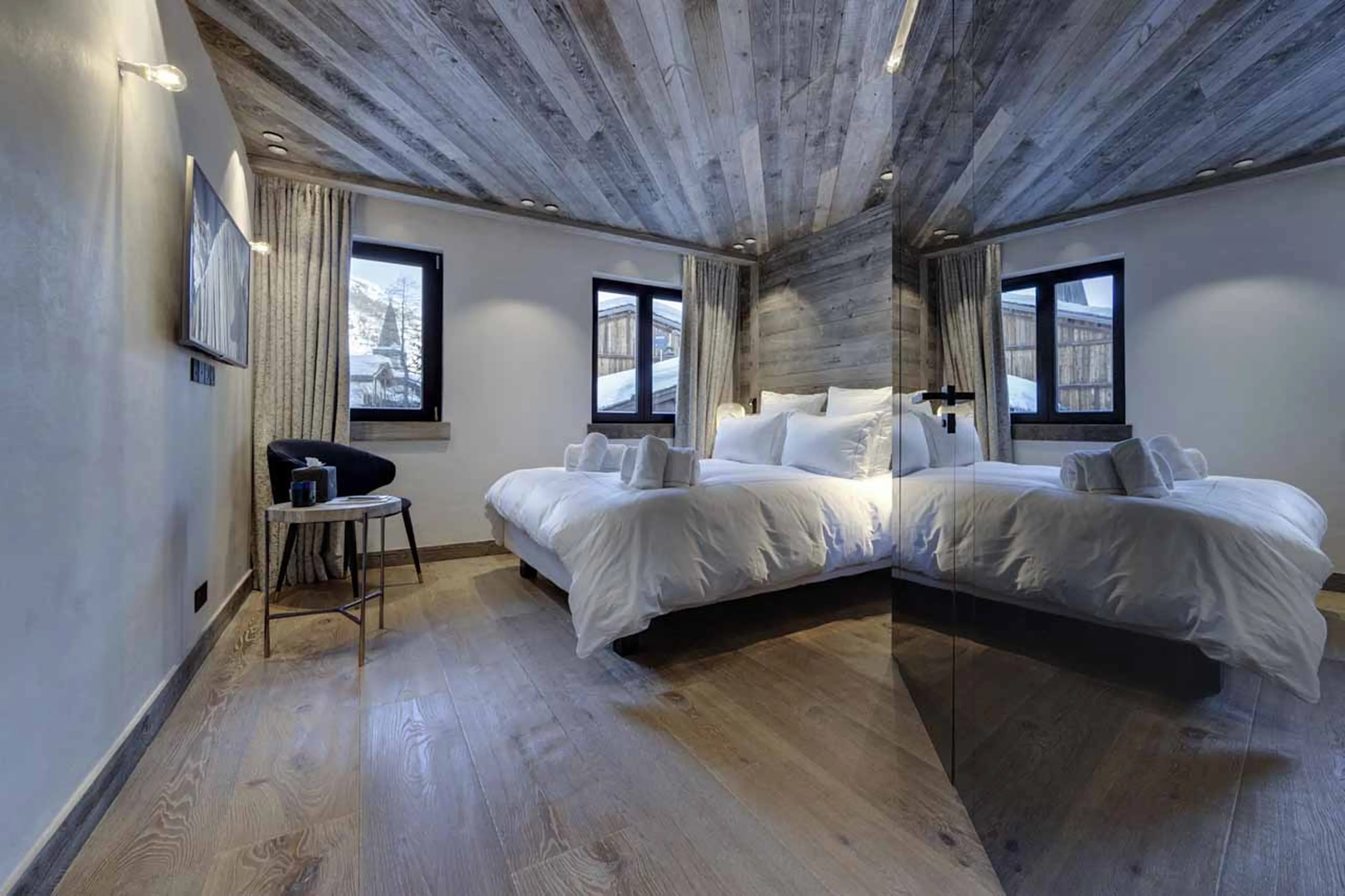 Bedroom 3 at Chalet L'Ours Blanc in Val d'Isere