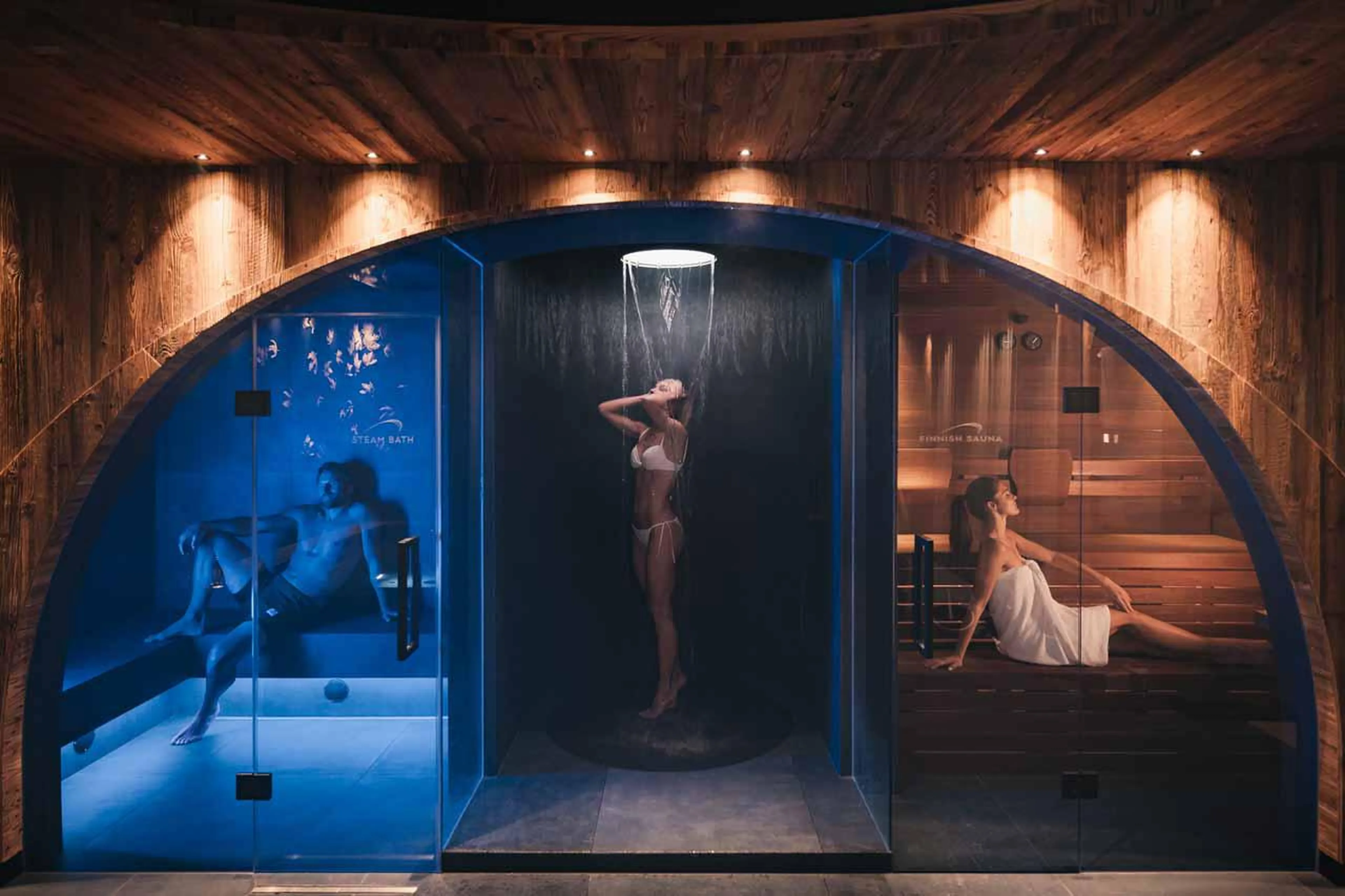 Spa area at Chalet Lum d'Or in Val Gardena