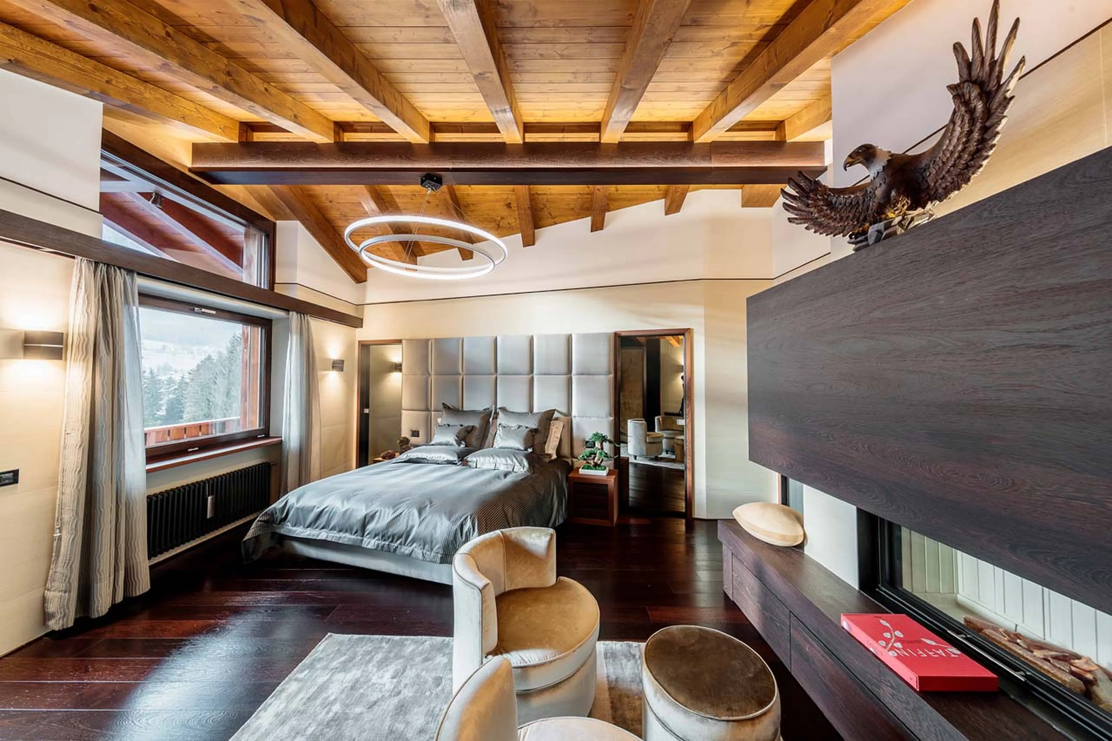 Bedroom one relaxation area at Chalet LV | 02 in Cortina
