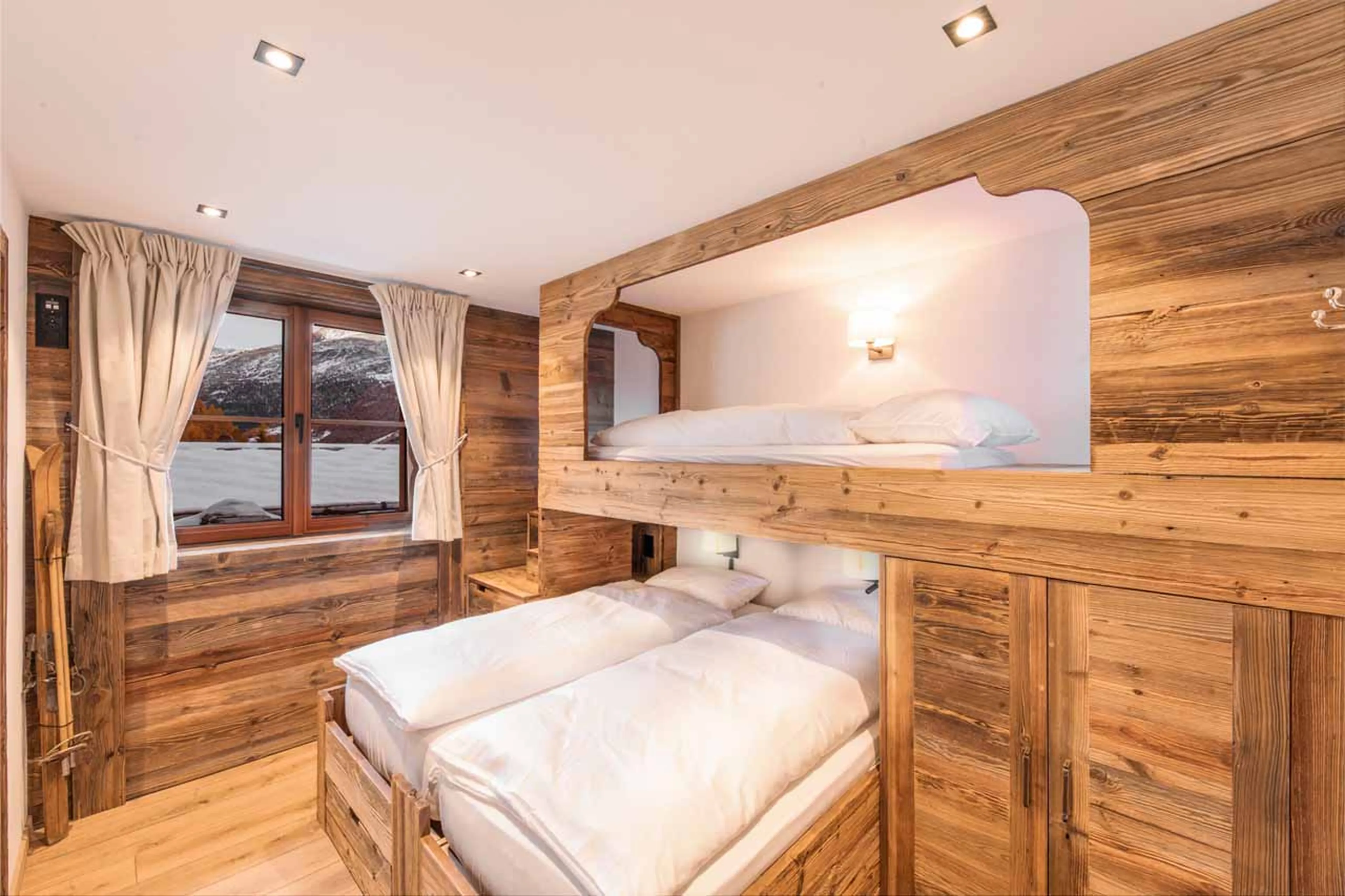 Bedroom five at Chalet Lycka in Saas Fee