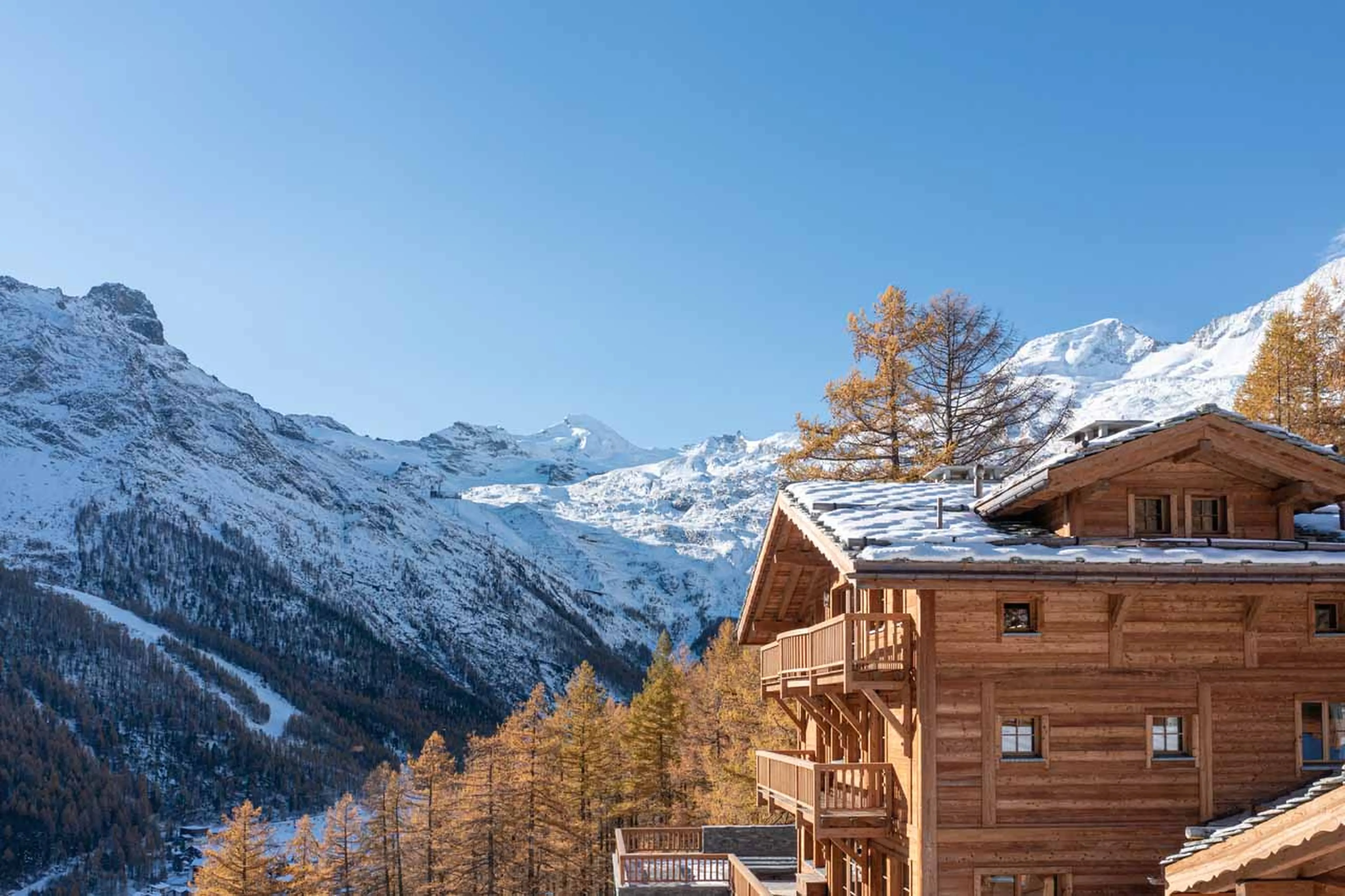 Mountain views from Chalet Lycka in Saas Fee