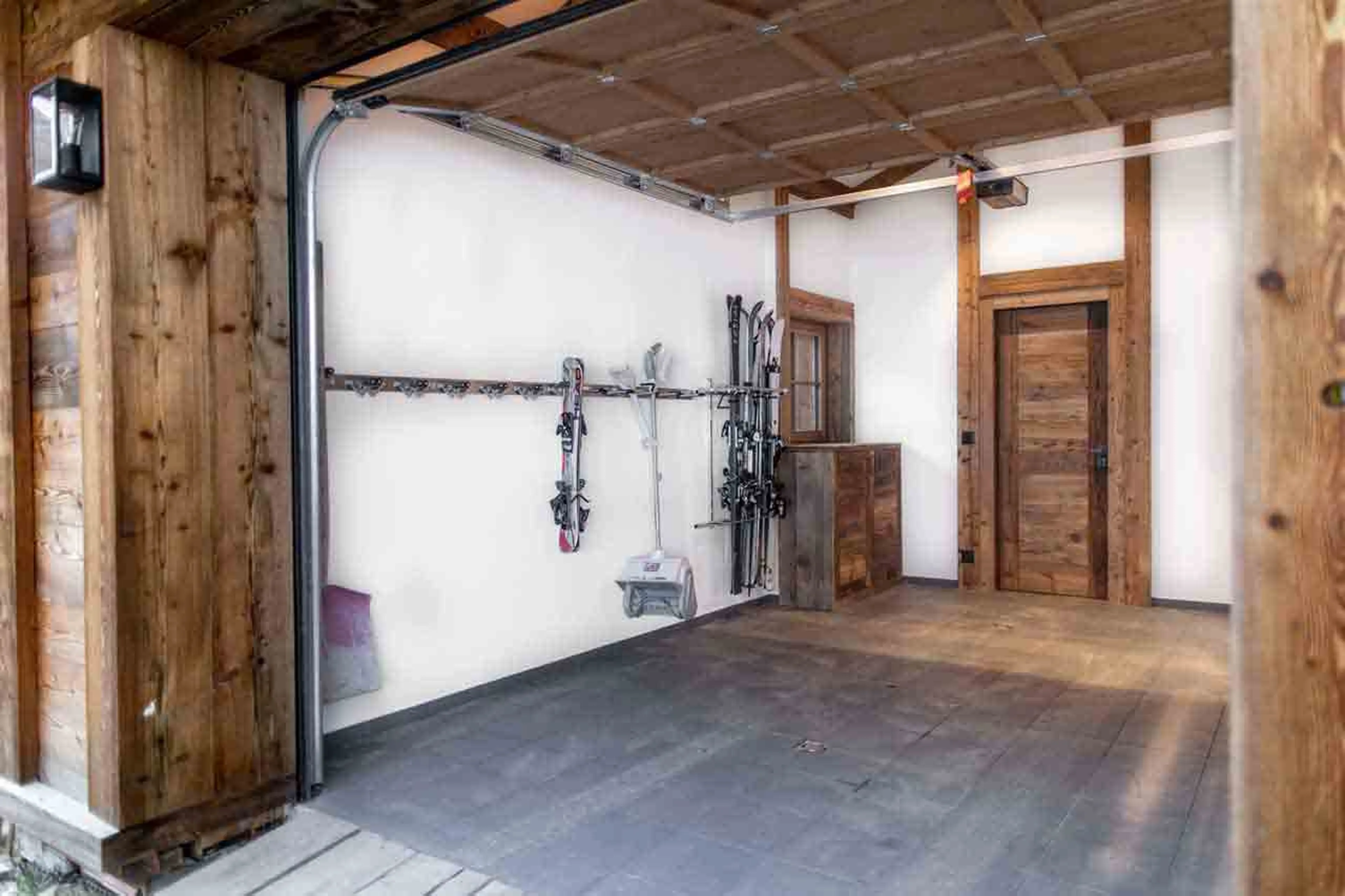 Garage and ski room at Chalet Lycka in Saas Fee