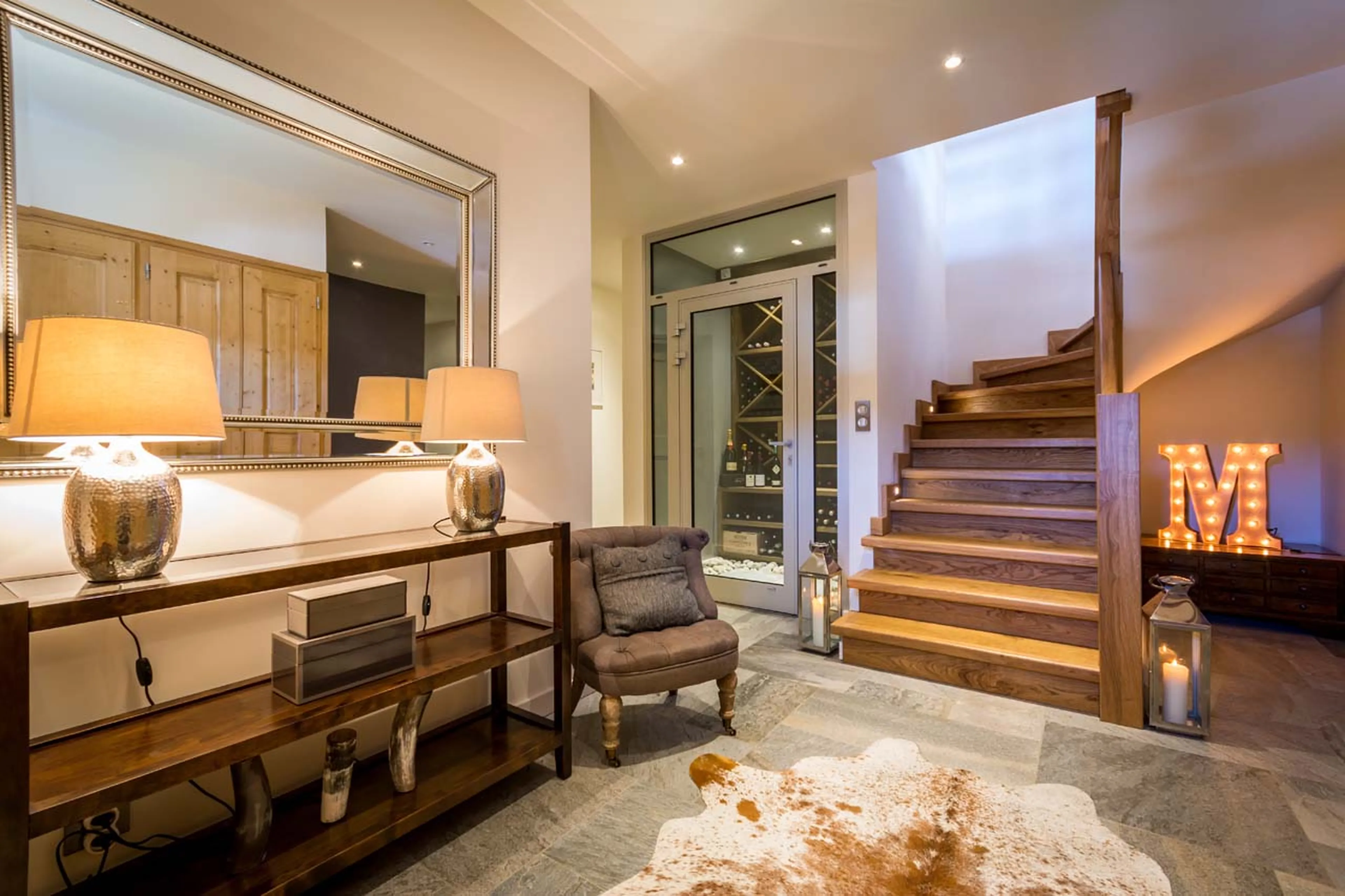 Entrance hall to Chalet M in Morzine