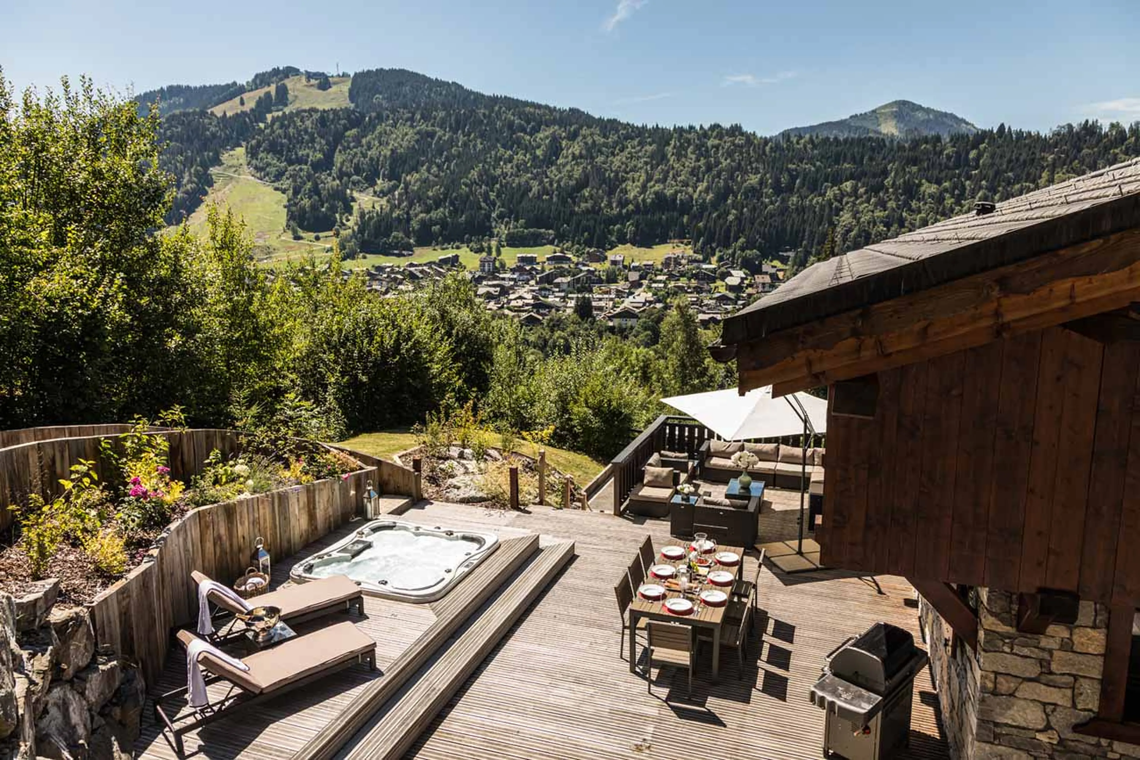 View of Chalet M in Morzine in summer