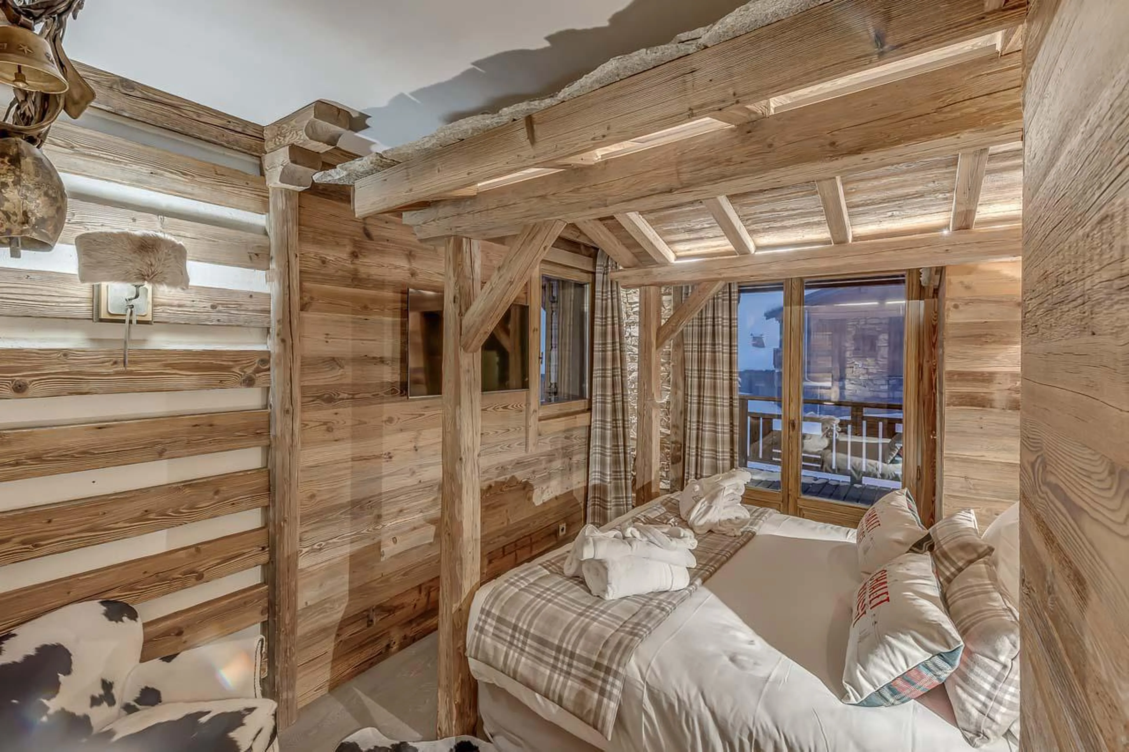 Bedroom four at Chalet Macha in Tignes