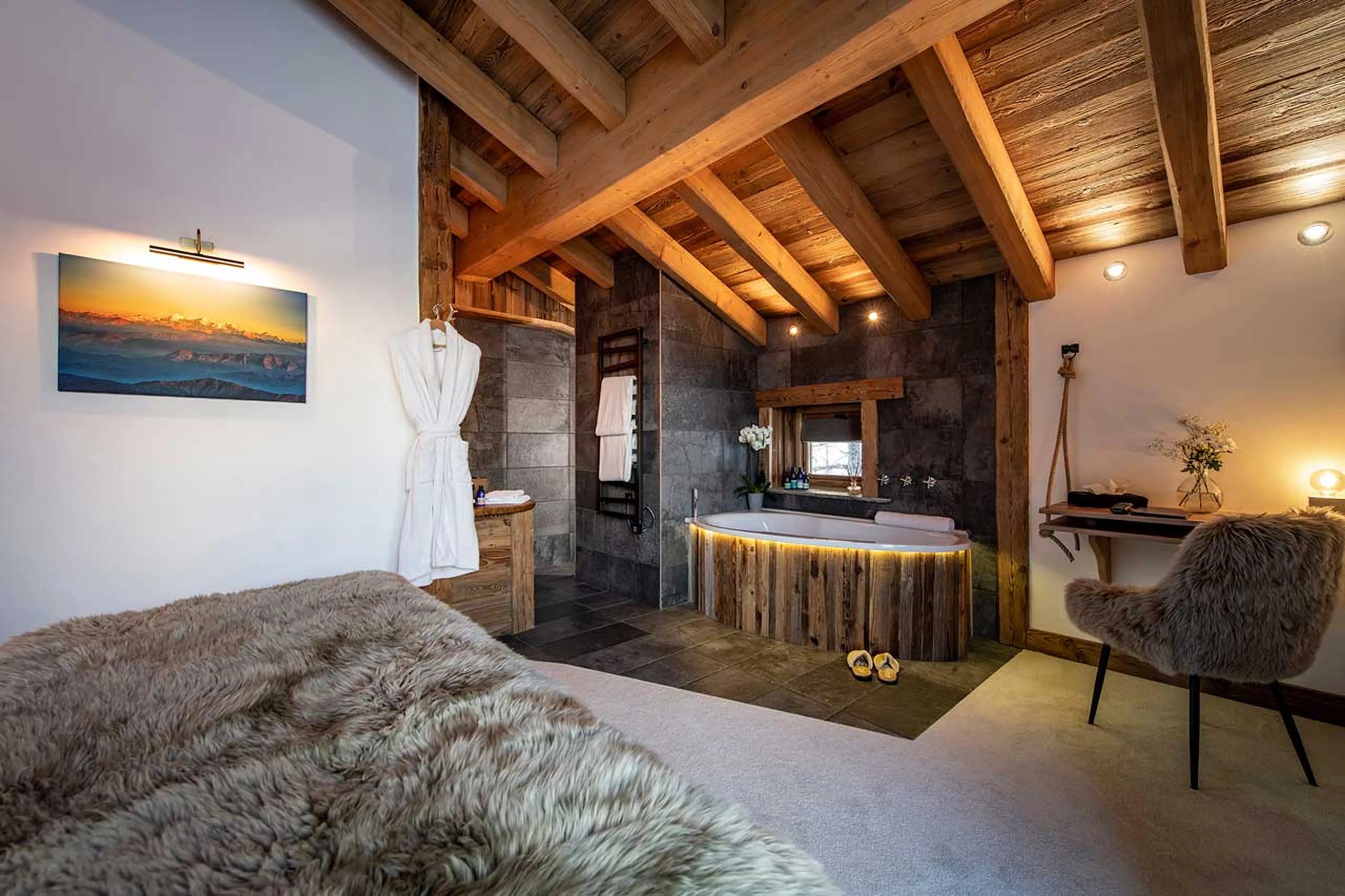 Bathroom one at Chalet Machapuchare in Val d'Isere