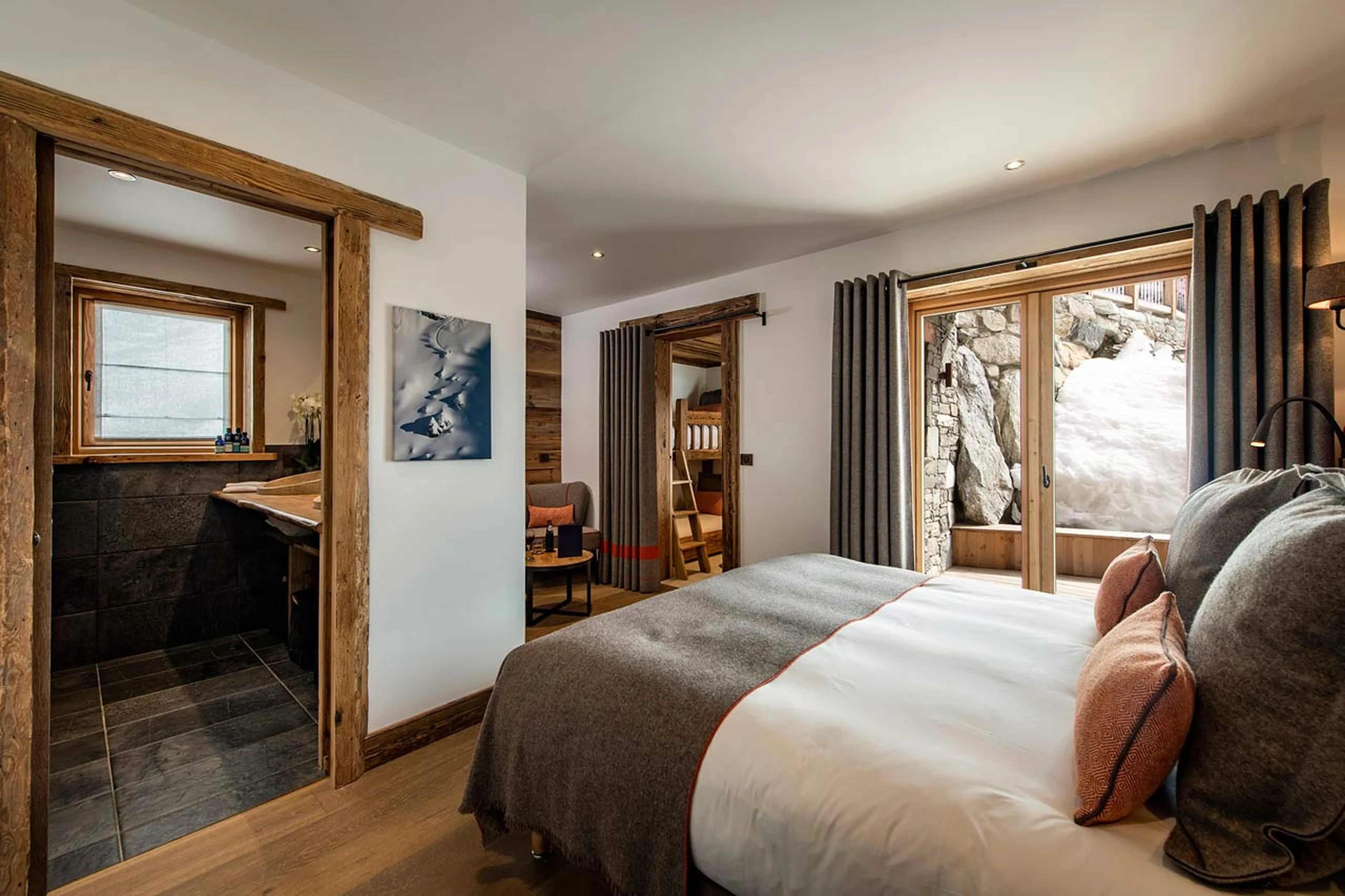 Bedroom four at Chalet Machapuchare in Val d'Isere
