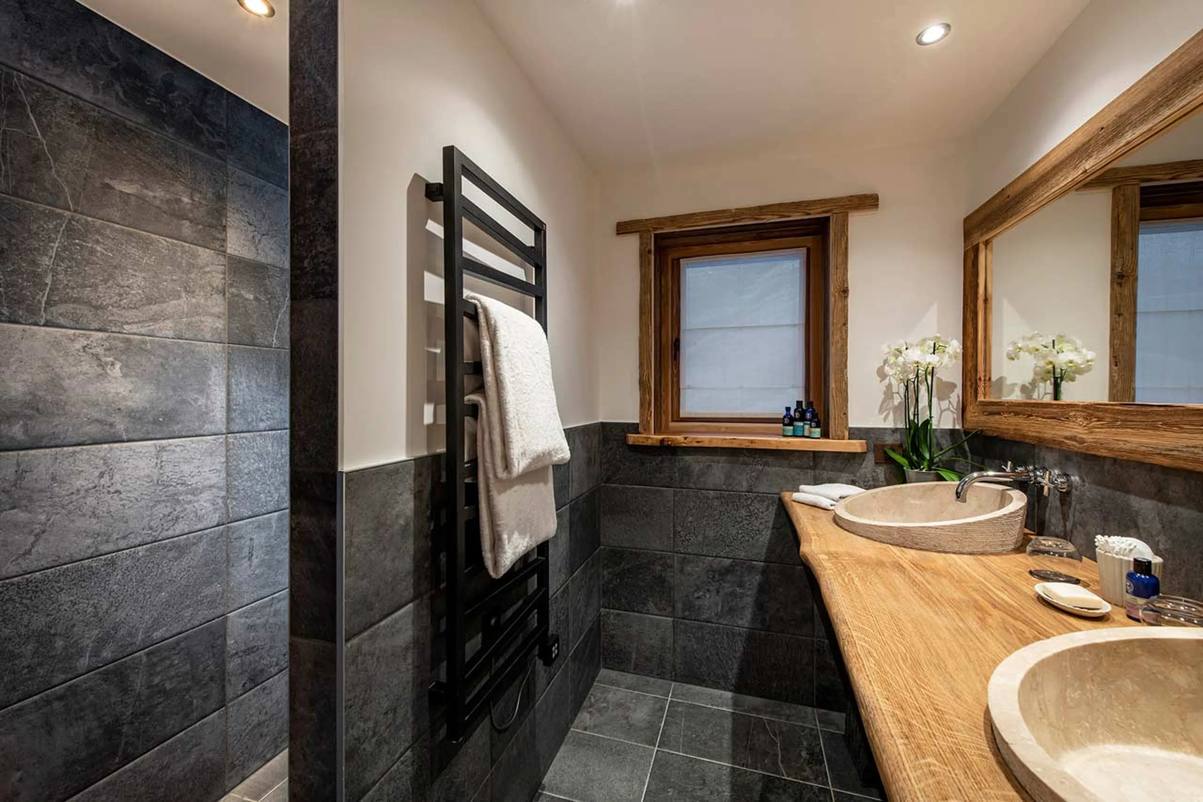 EN-suite shower room at Chalet Machapuchare in Val d'Isere