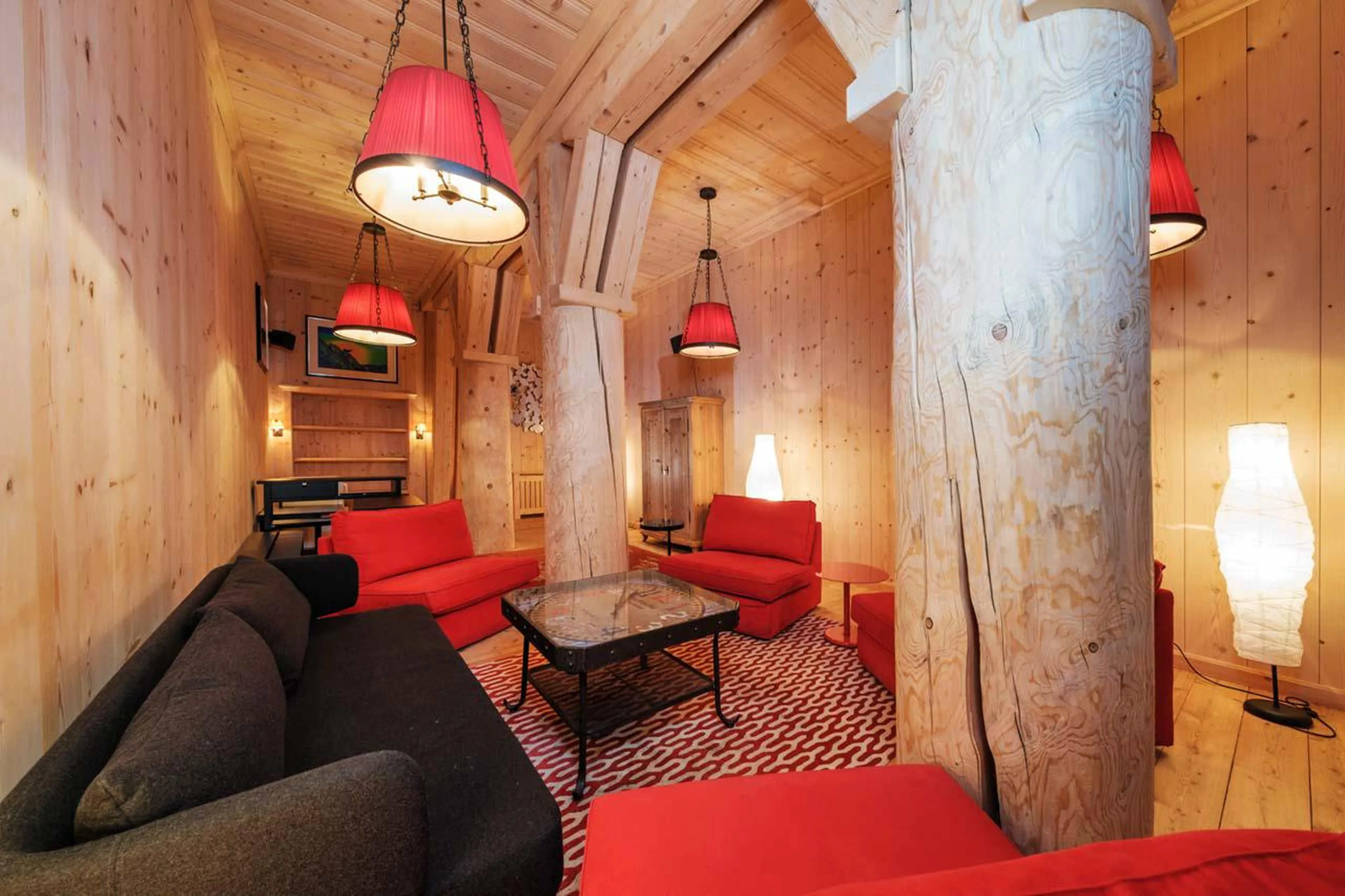 Entertainment room in Chalet Macun in Davos