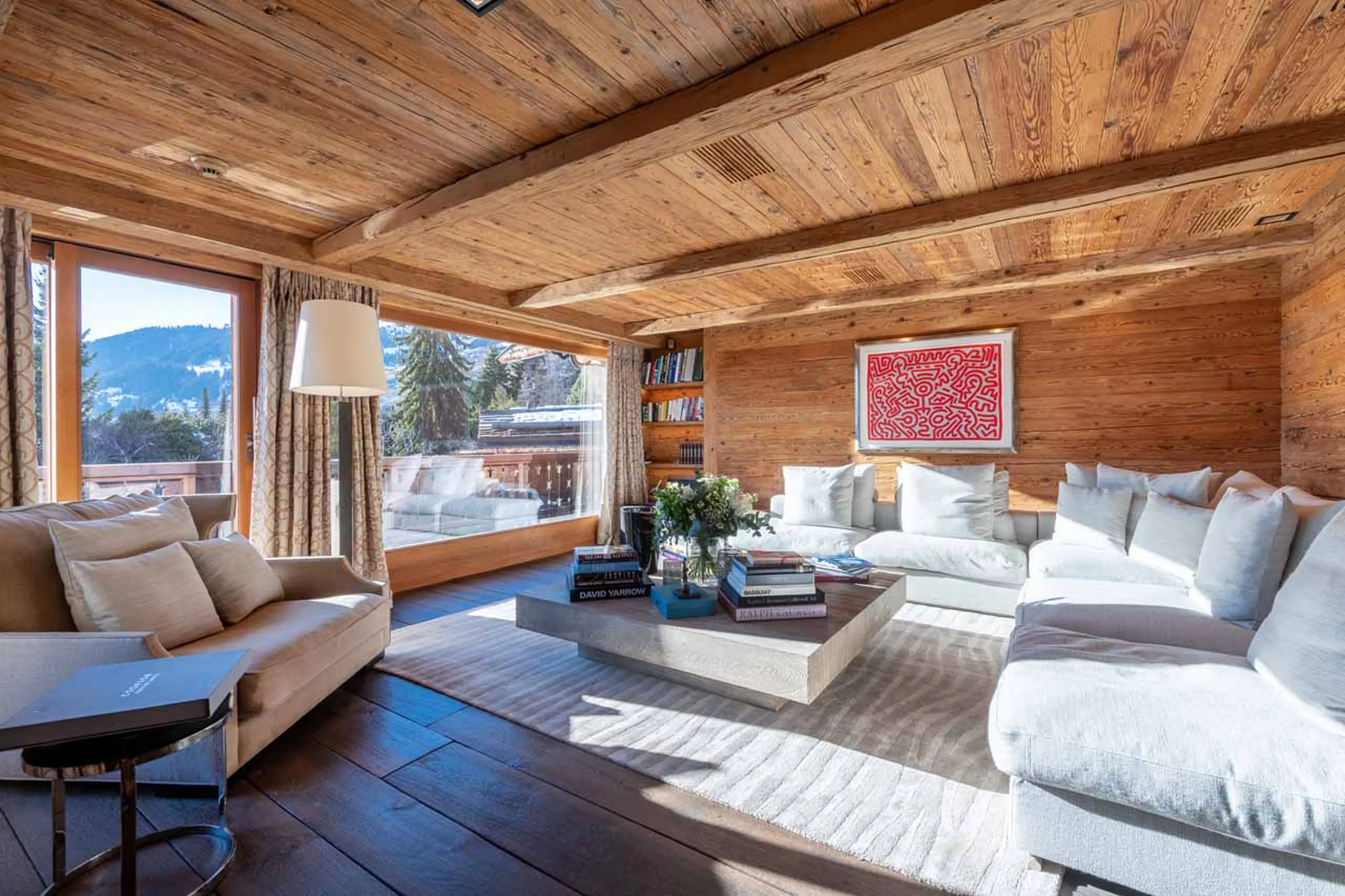 Living room in Chalet Makini in Verbier