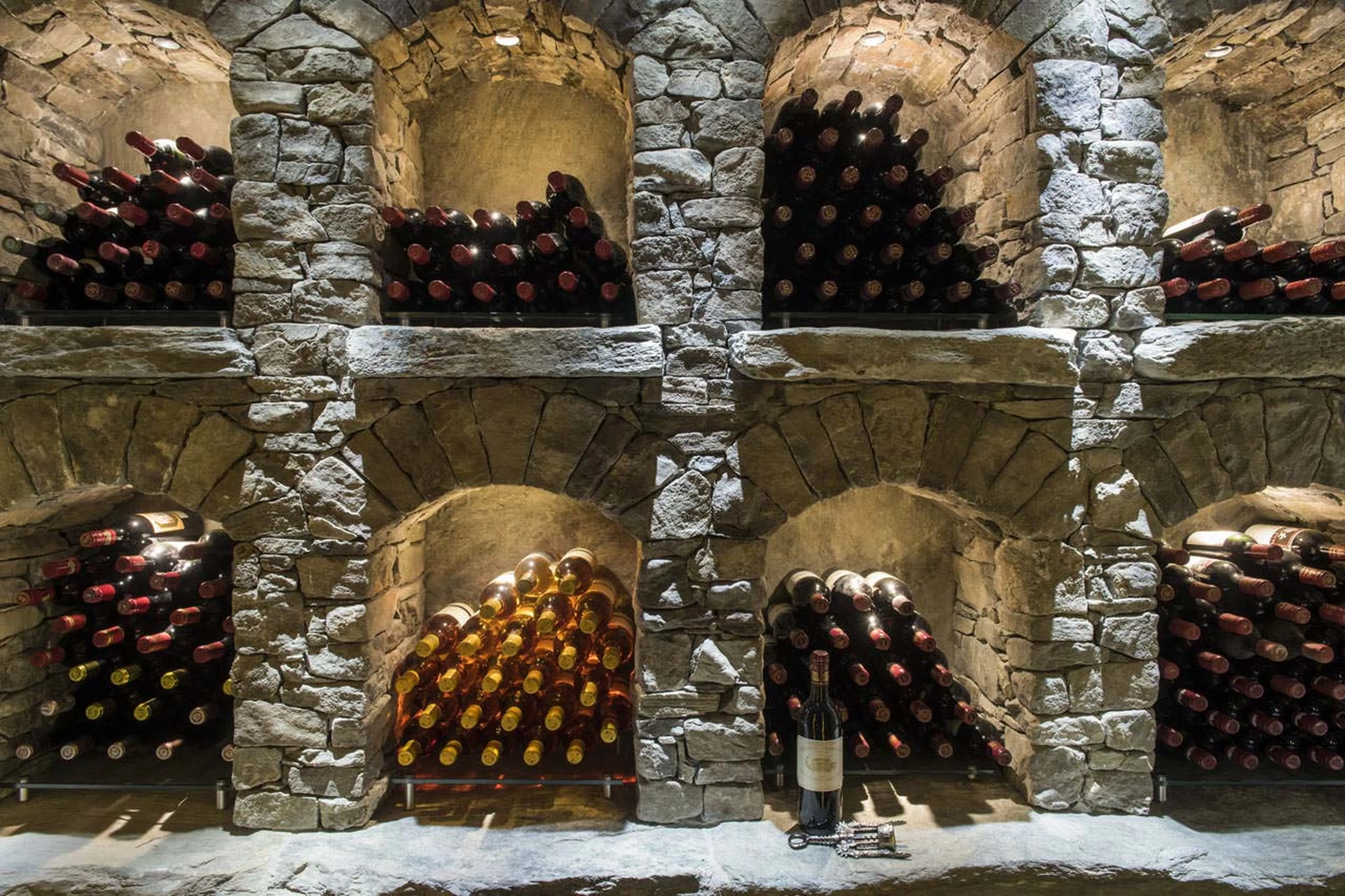 Wine cellar at Chalet Makini in Verbier