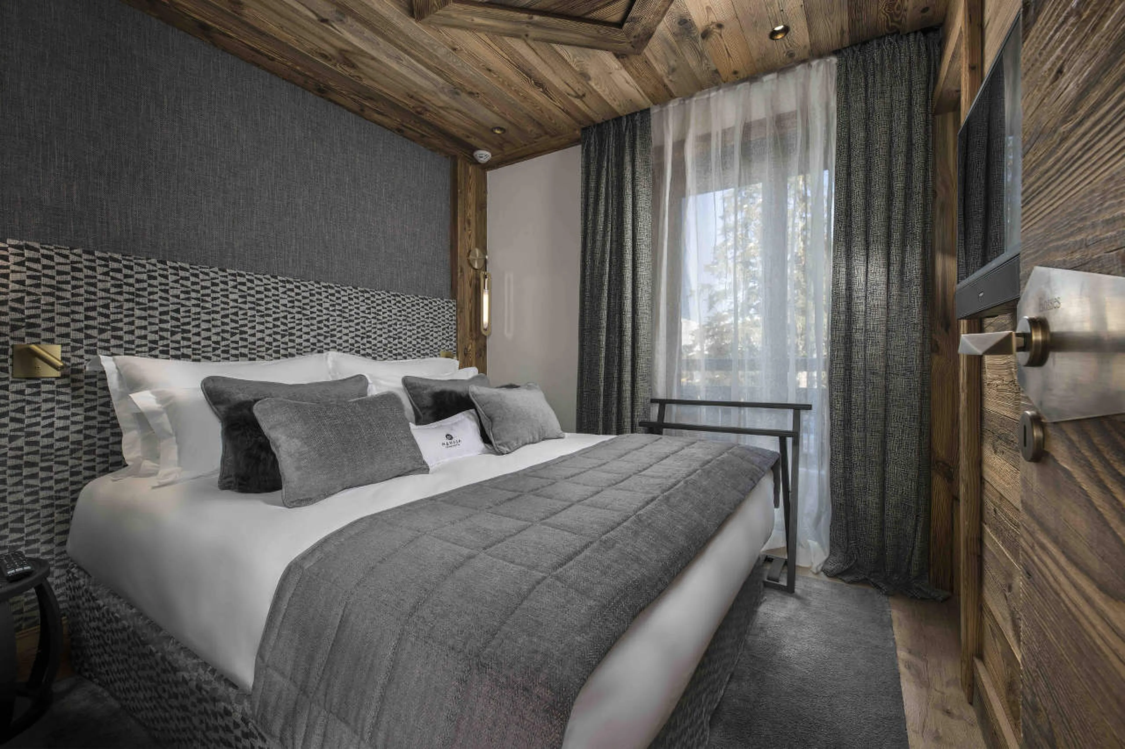 Bedroom four at Chalet Manasa in Courchevel 1850