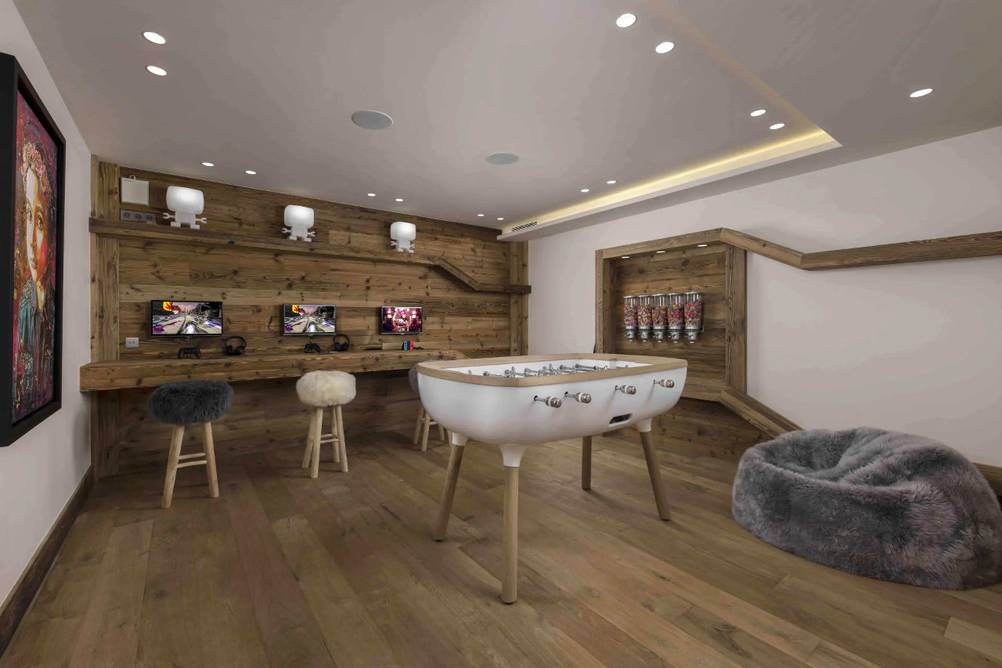 Games room at Chalet Manasa in Courchevel 1850