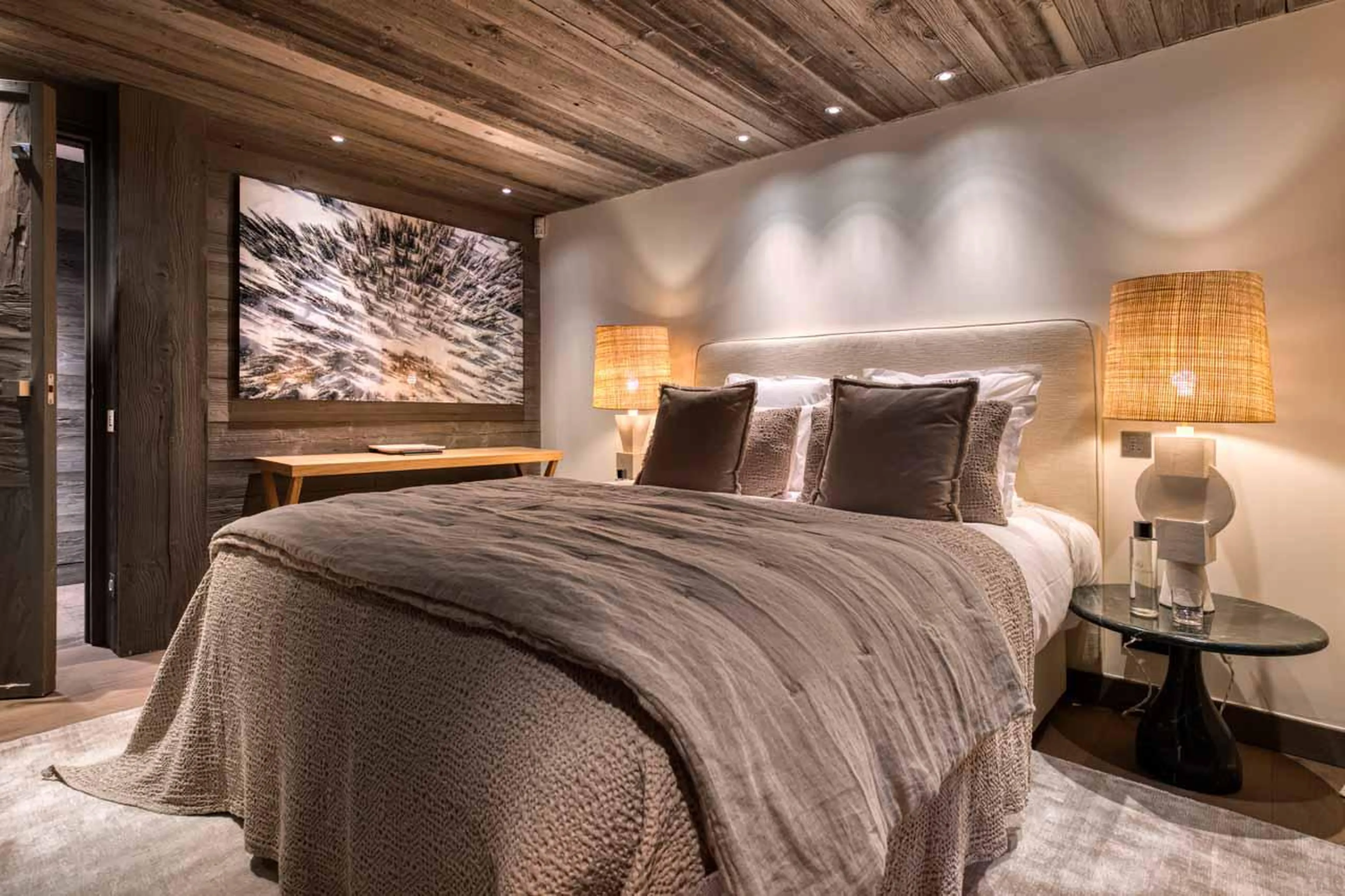 Bedroom four at Chalet Mandala in Megeve