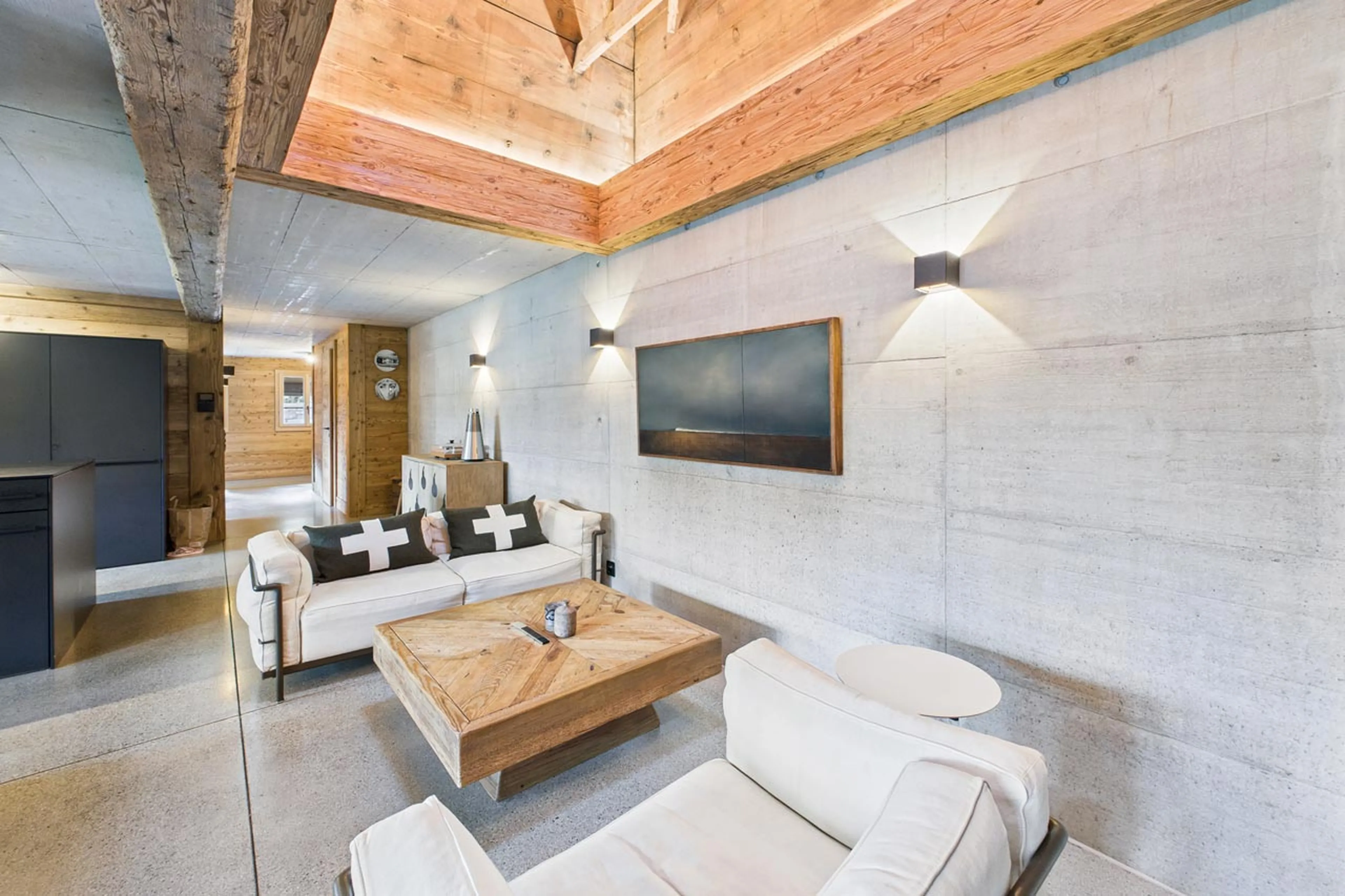 Sitting area at Chalet Mannenberg near Gstaad