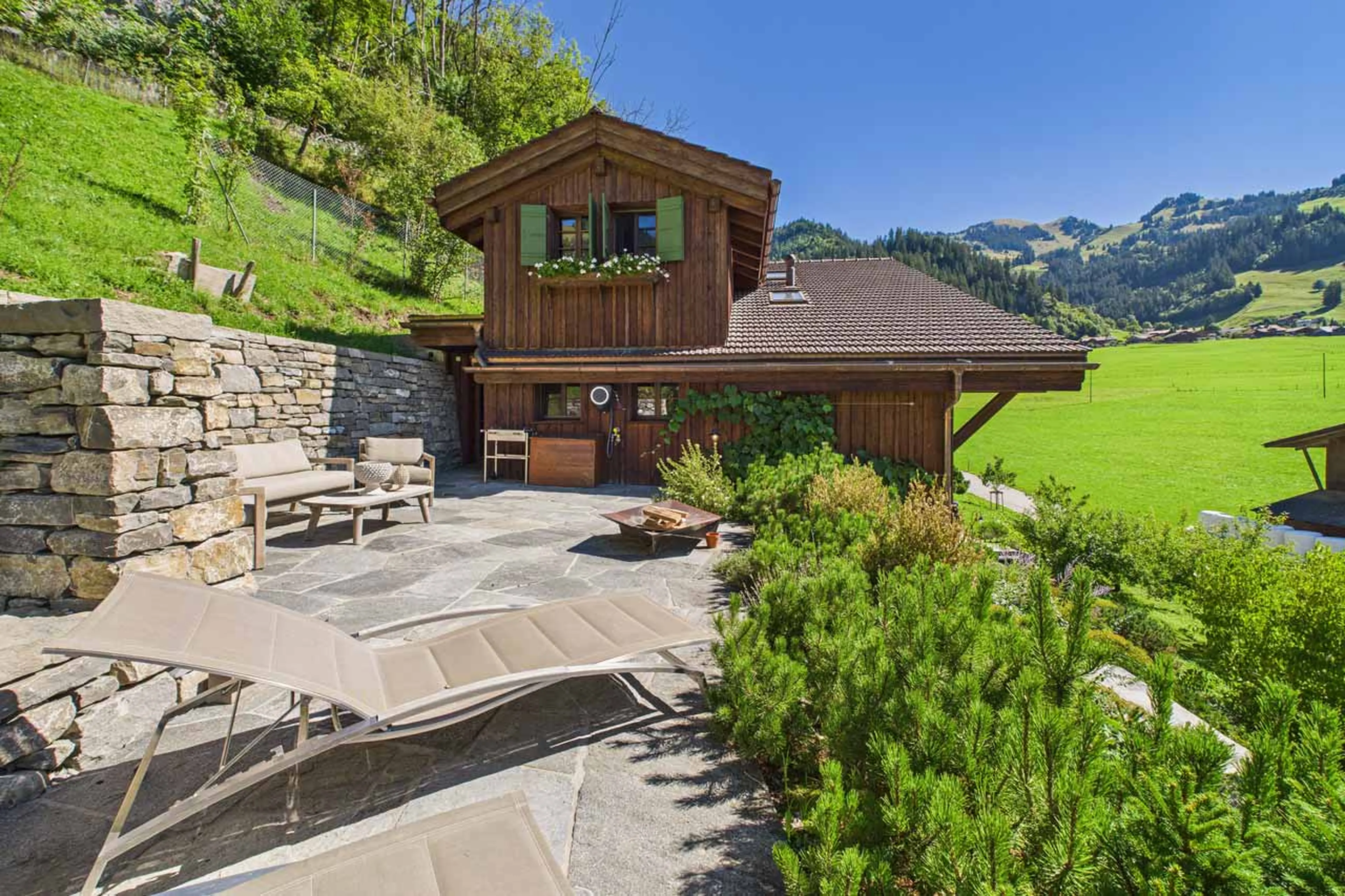 Terrace at Chalet Mannenberg near Gstaad