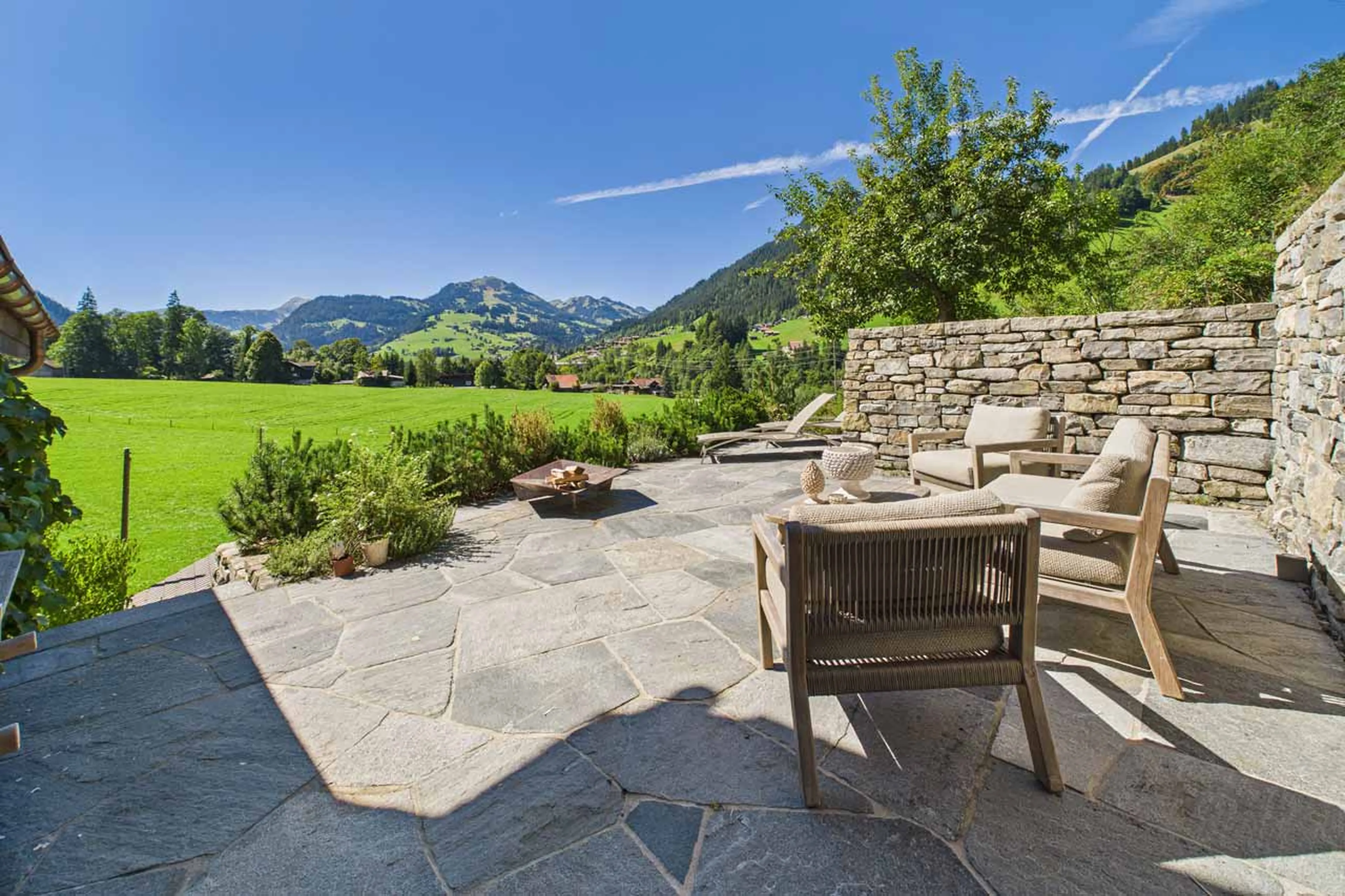 views from the terrace at Chalet Mannenberg near Gstaad