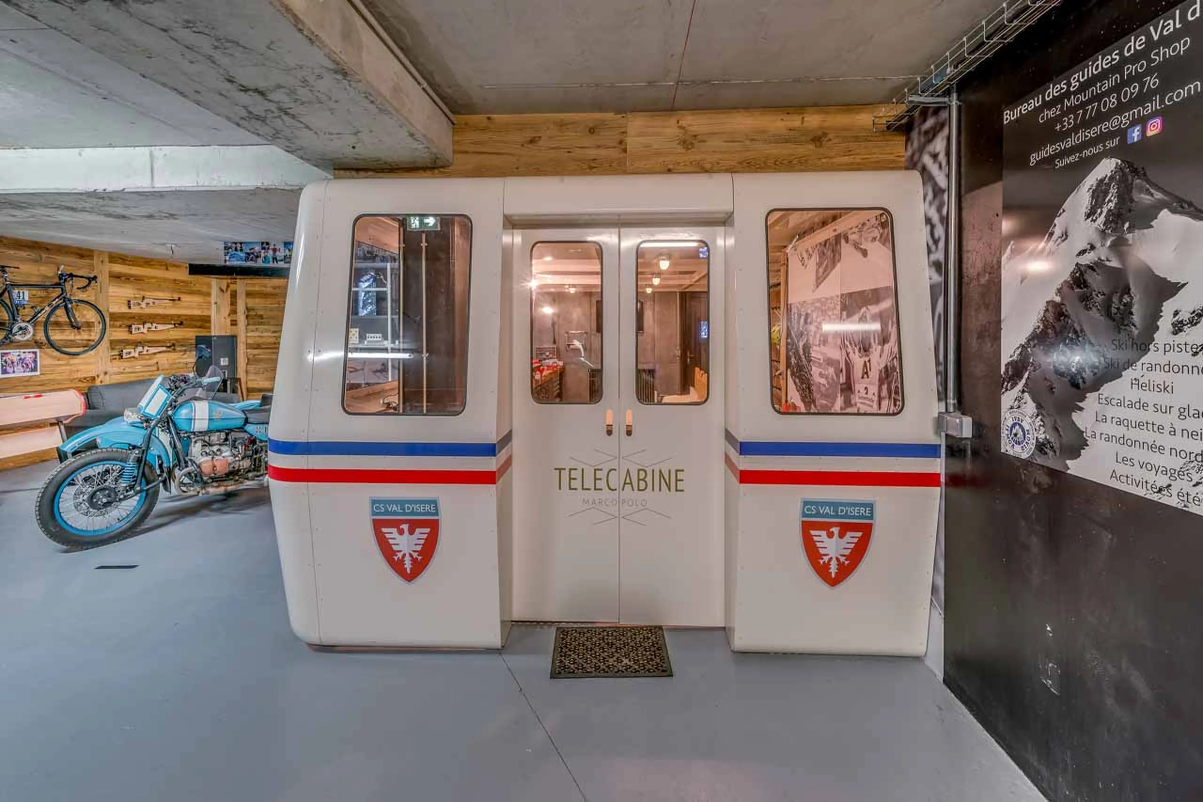 Telecabine ski room at Chalet Marco Polo in Val d’ Isere